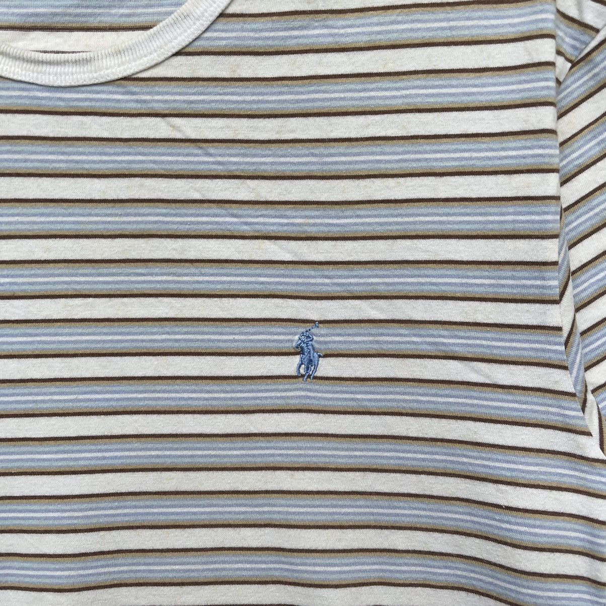 Polo Ralph Lauren Vintage 90s Polo by Ralph Lauren Stripes Big Logo T-Shirt Size US M / EU 48-50 / 2 - 4 Thumbnail
