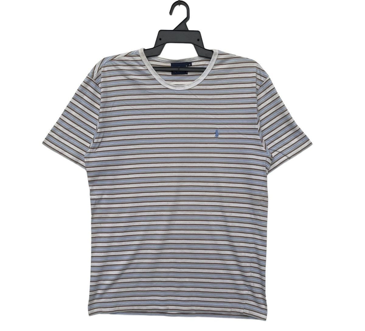 Polo Ralph Lauren Vintage 90s Polo by Ralph Lauren Stripes Big Logo T-Shirt Size US M / EU 48-50 / 2 - 1 Thumbnail