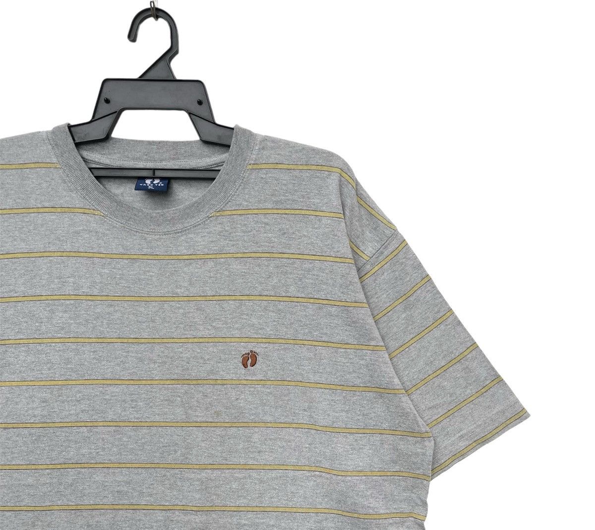 Hang Ten Vintage 90s Hang Ten Stripes Big Logo T-Shirt | Spell Out Size US XXL / EU 58 / 5 - 2 Thumbnail