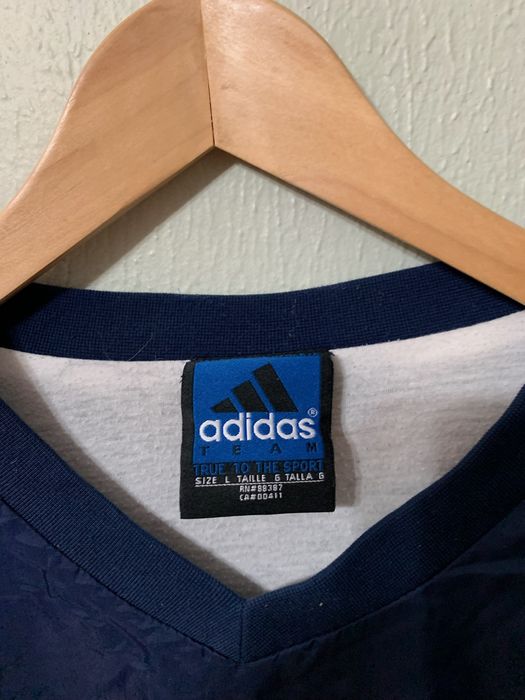 Adidas Vintage Adidas V Neck 3 Stripes Windbreaker | Grailed