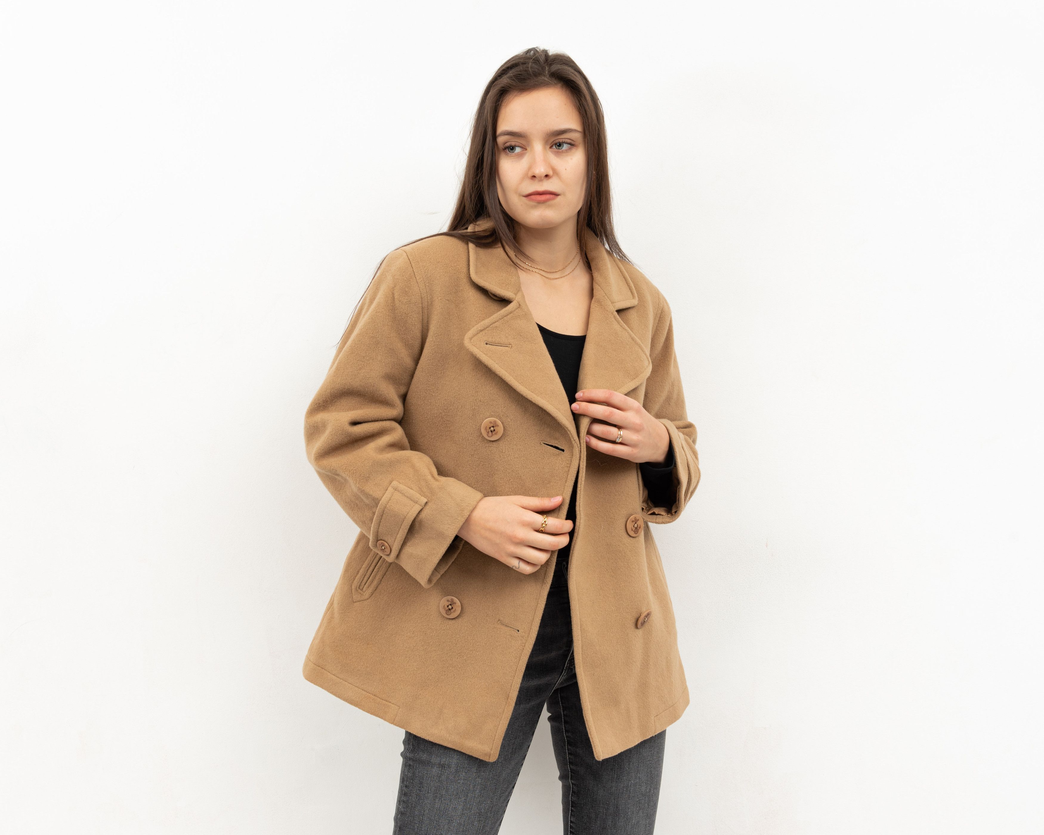 L.L. Bean × Vintage Vintage Bellandi Wool Jacket Naval Anchor buttons Coat Size S / US 4 / IT 40 - 3 Thumbnail