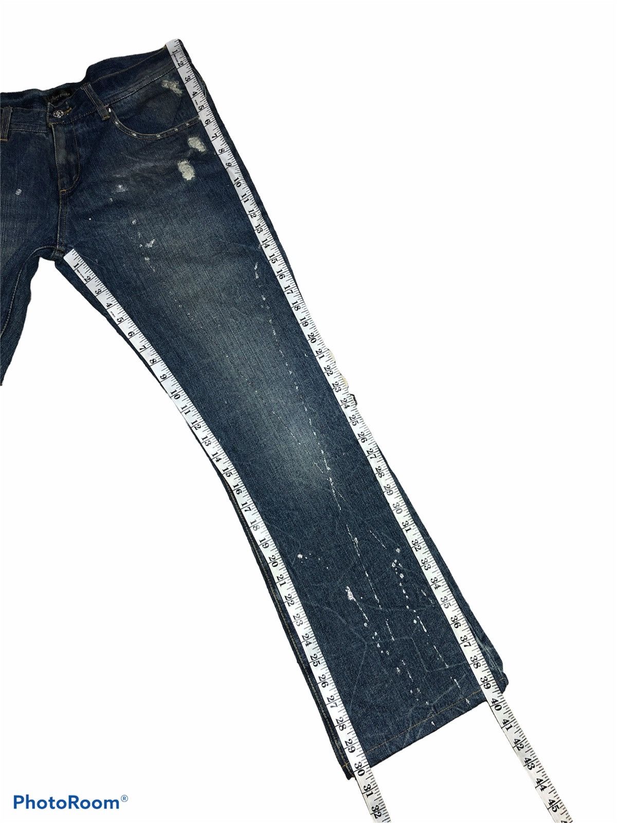 Other FLARED⚡️⚡️PLACE PLAN DISTRESSED PAINTED DENIM Size 33" - 8 Thumbnail