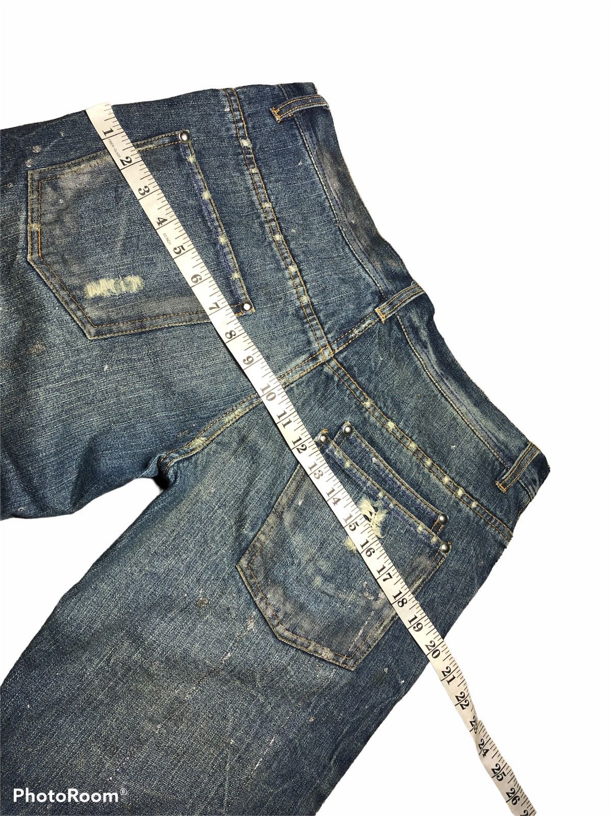 Other FLARED⚡️⚡️PLACE PLAN DISTRESSED PAINTED DENIM Size 33" - 5 Thumbnail