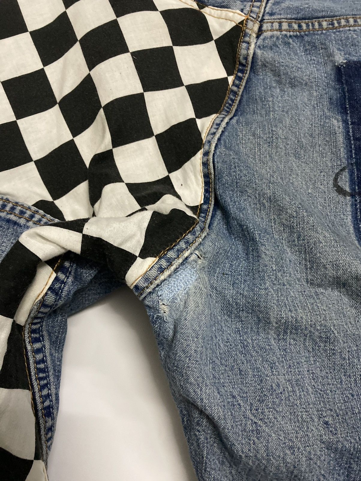 Levi's Levis 569 Loose Straight Fit Custom Distressed Jeans Size US 34 / EU 50 - 9 Thumbnail