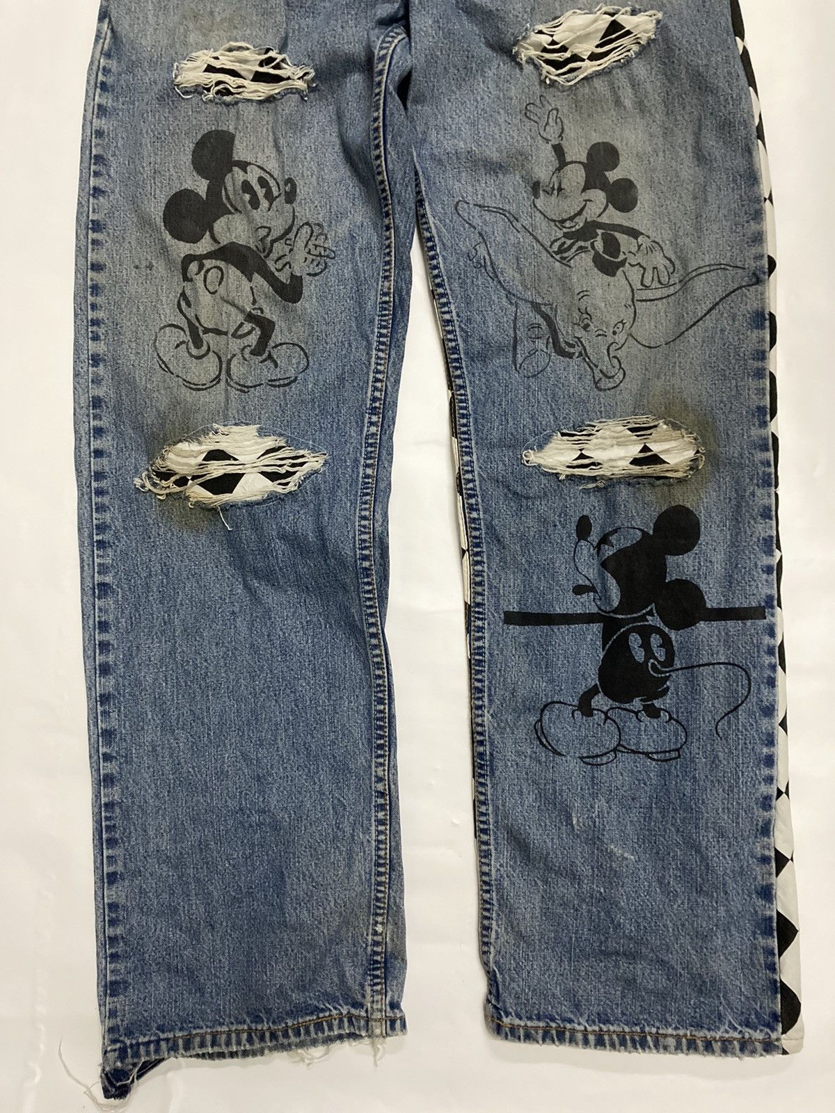 Levi's Levis 569 Loose Straight Fit Custom Distressed Jeans Size US 34 / EU 50 - 5 Thumbnail