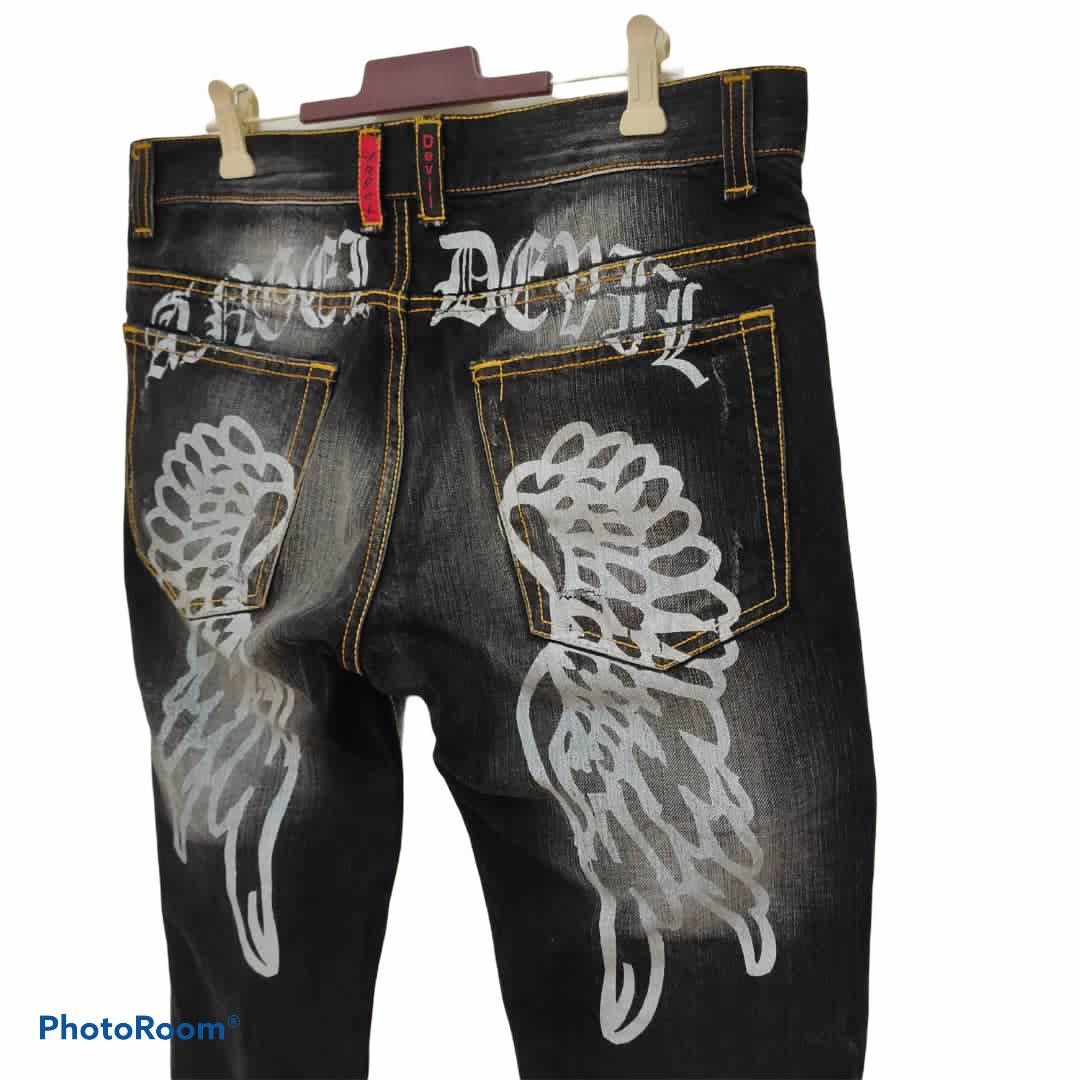 Japanese Brand angel devil distressed denim pants Size US 34 / EU 50 - 3 Thumbnail