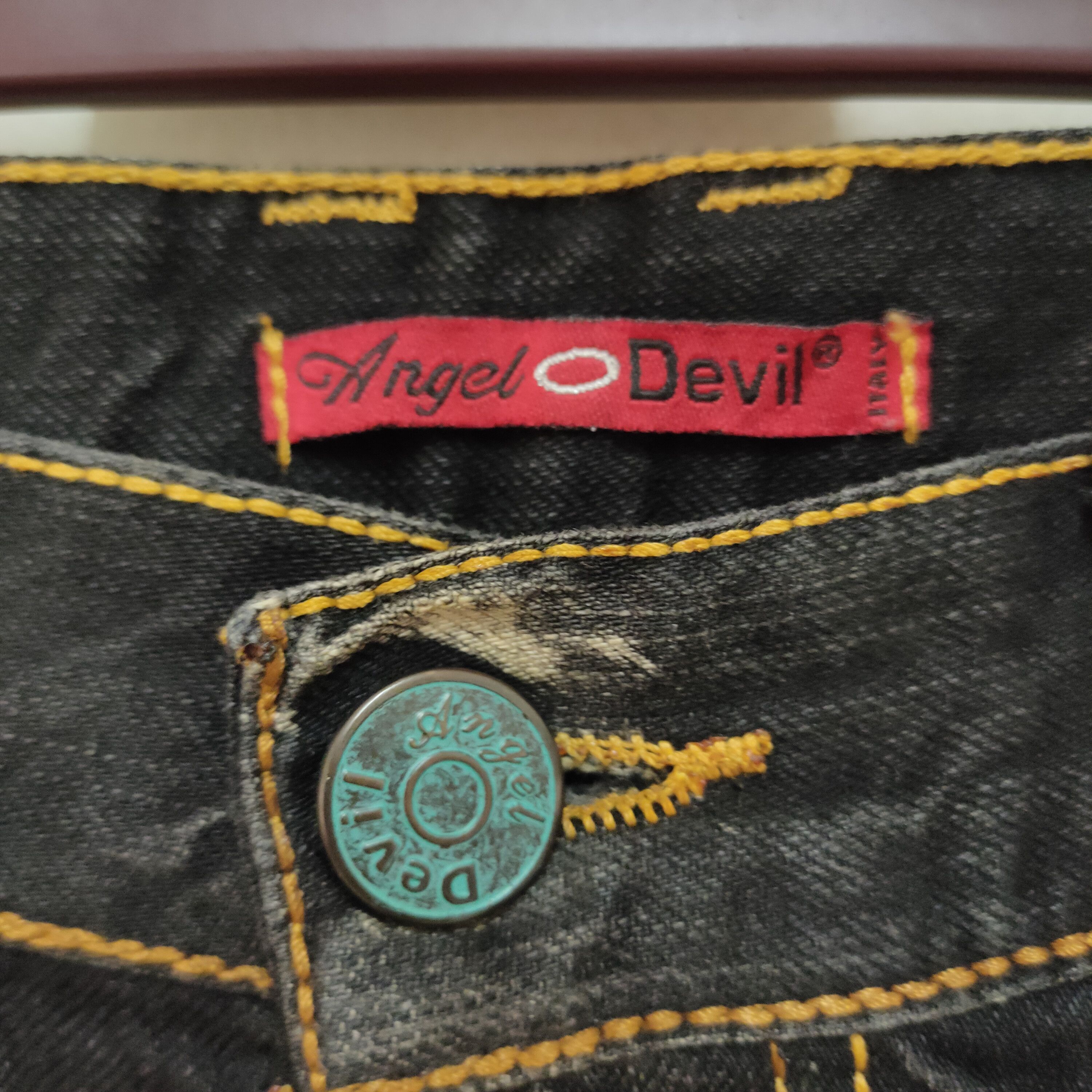 Japanese Brand angel devil distressed denim pants Size US 34 / EU 50 - 7 Thumbnail