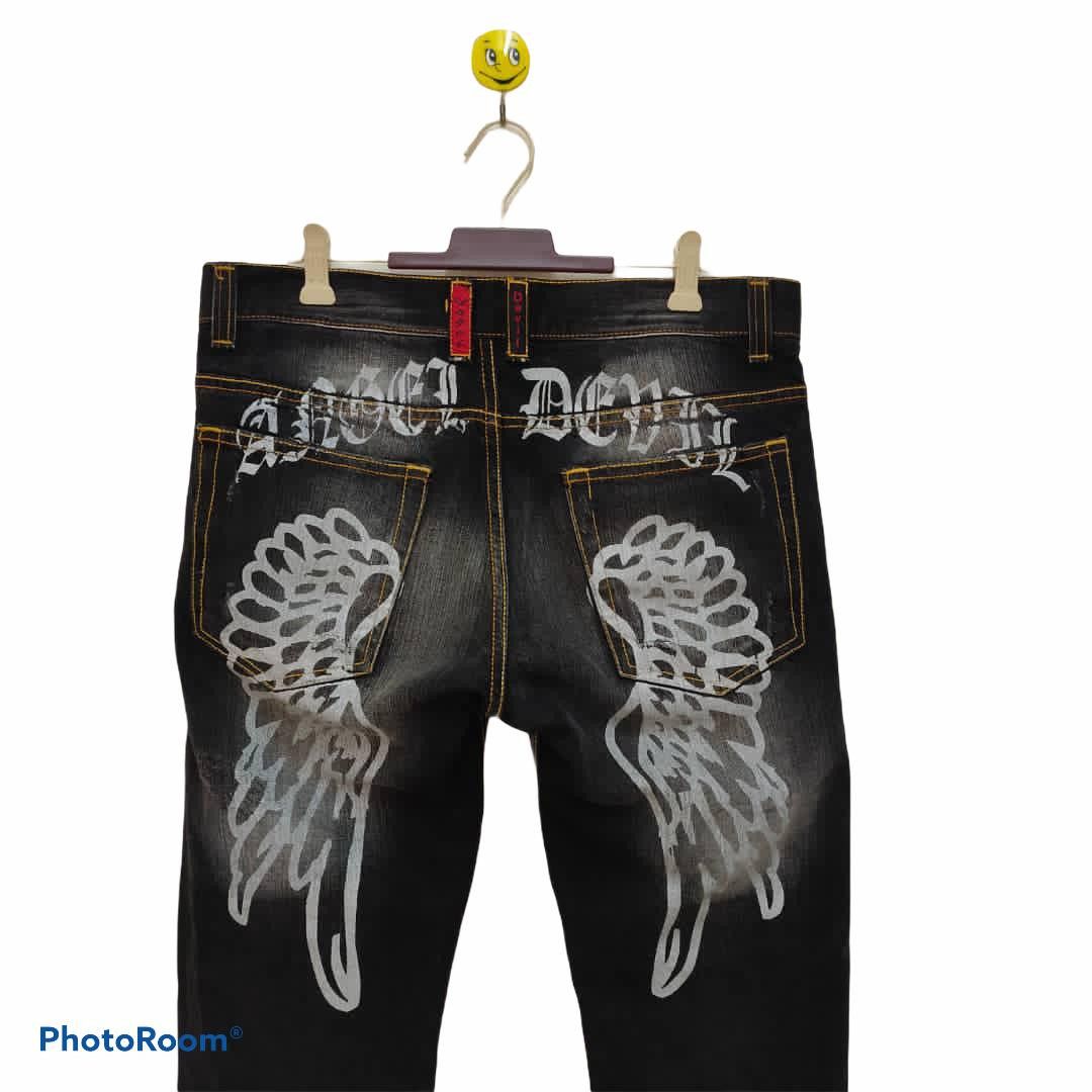 Japanese Brand angel devil distressed denim pants Size US 34 / EU 50 - 2 Thumbnail