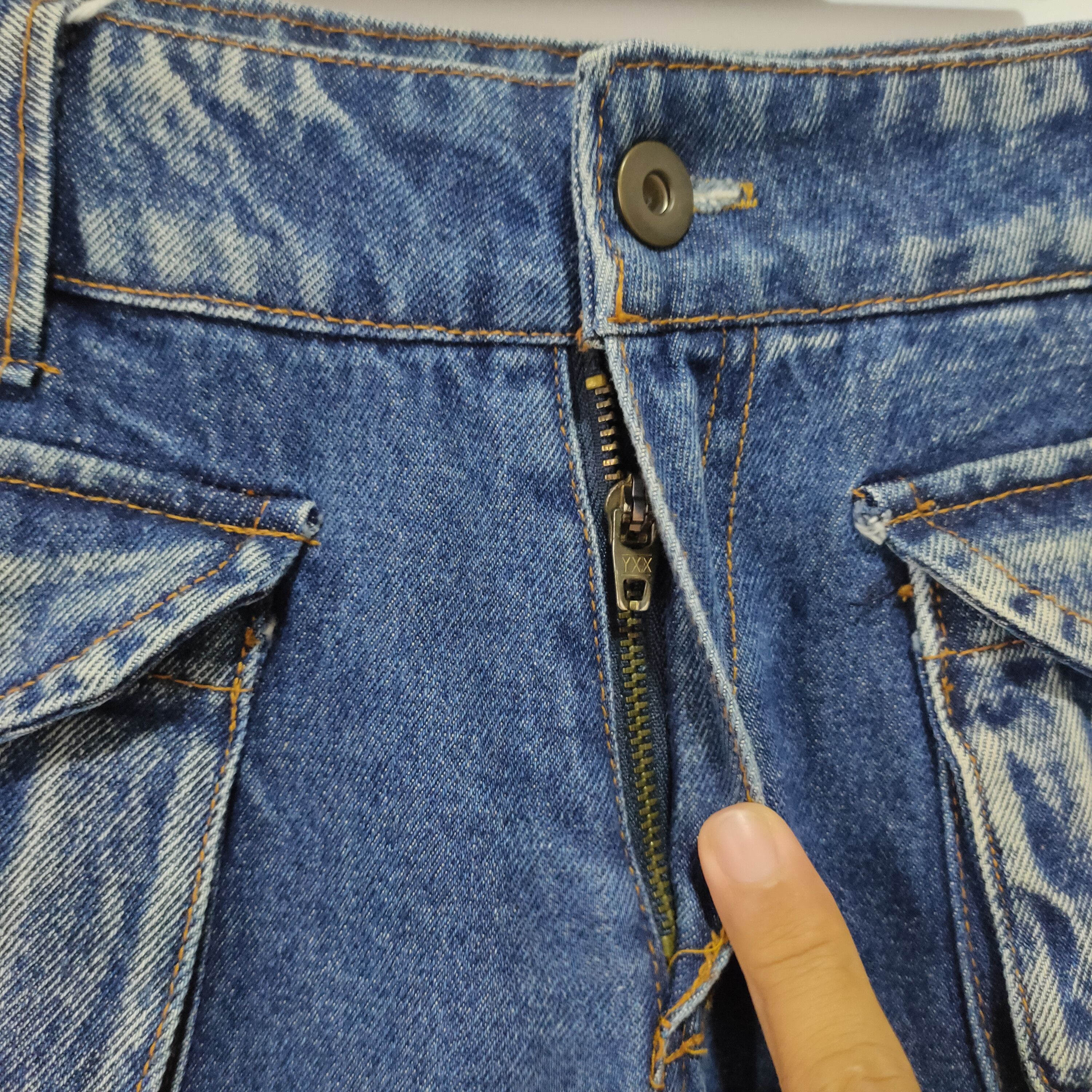Japanese Brand Denim Pants Multipockets Tactical Indigo Size US 32 / EU 48 - 6 Thumbnail