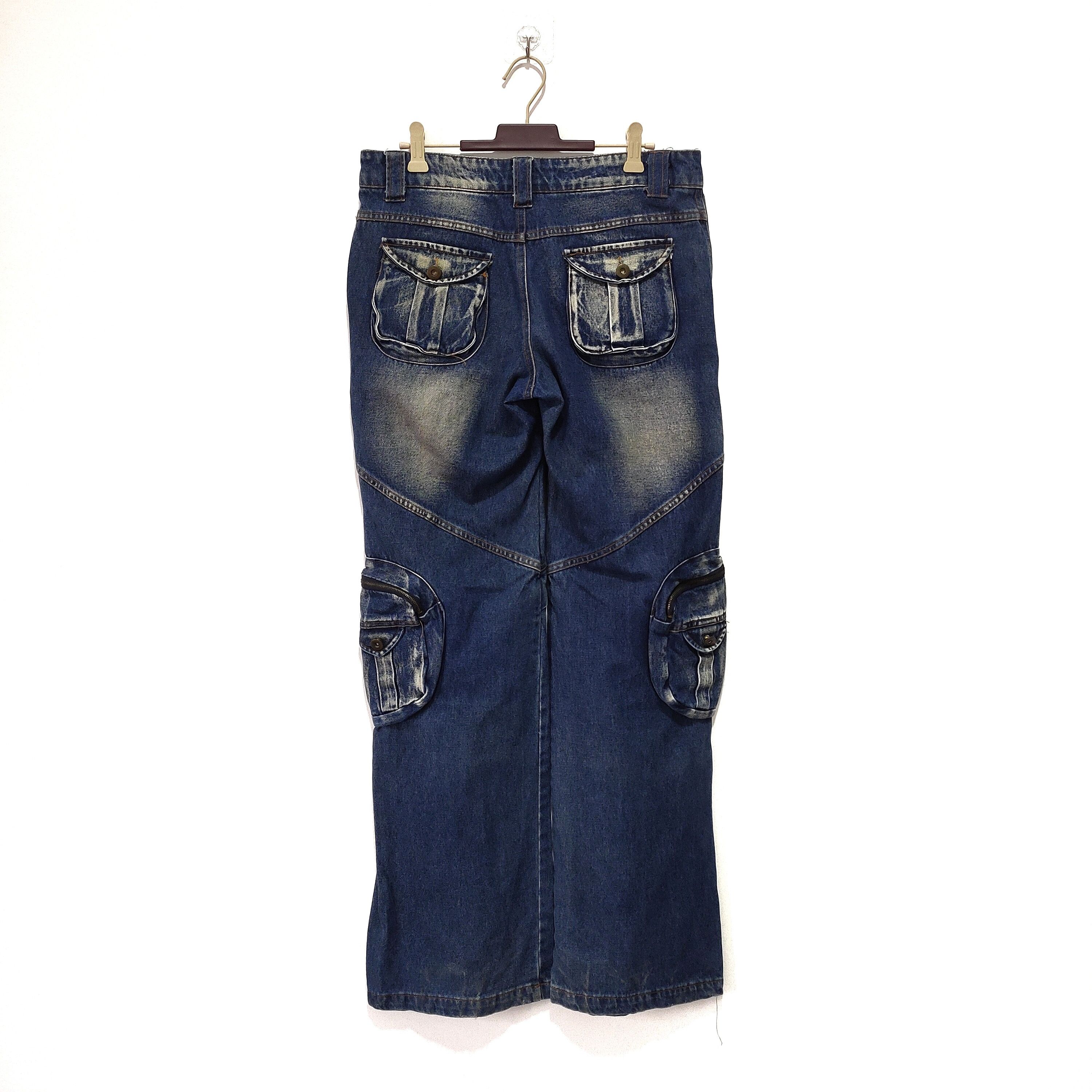 Japanese Brand Denim Pants Multipockets Tactical Indigo Size US 32 / EU 48 - 2 Thumbnail