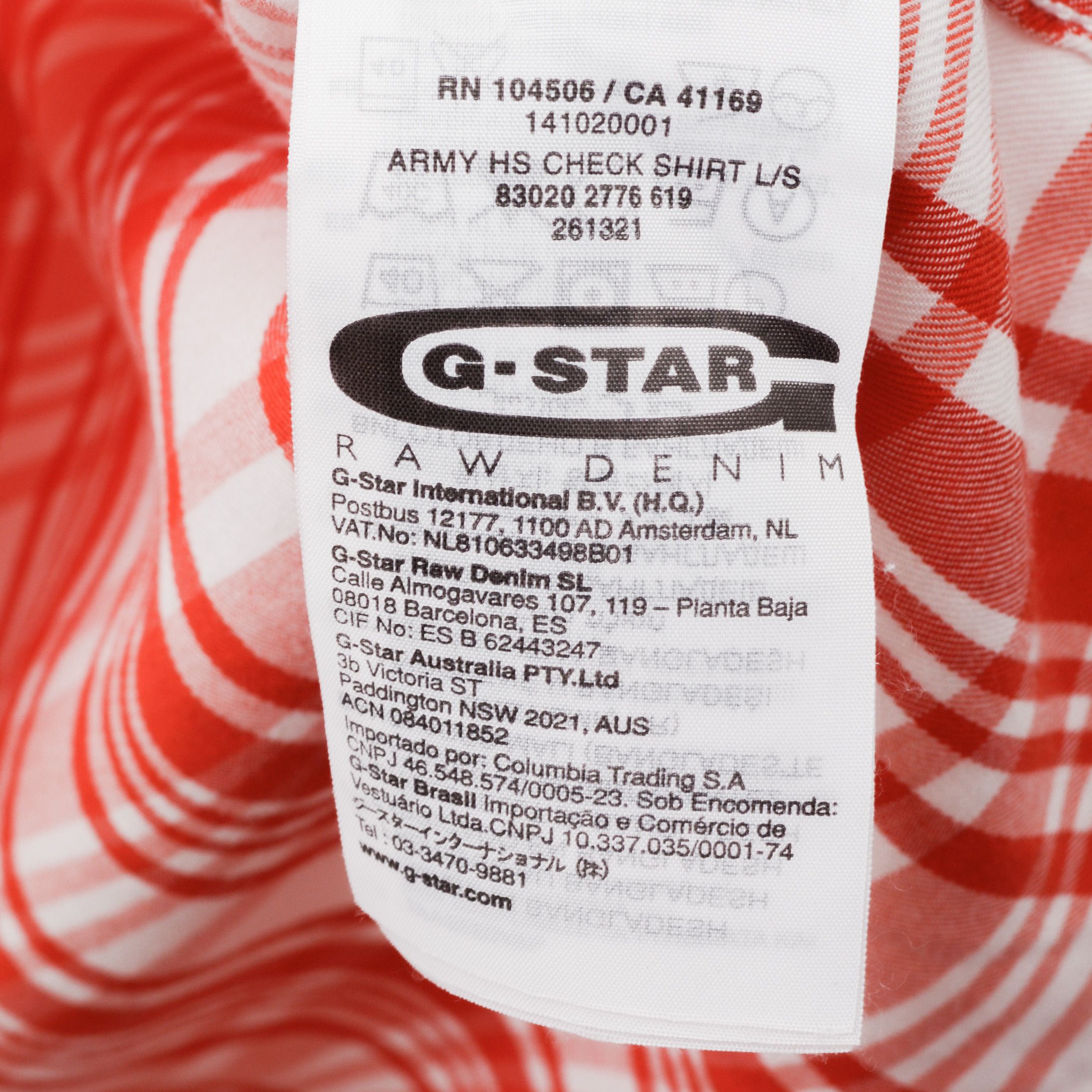 G-Star G STAR RAW Army Hs Check Shirt Casual Button Up Long Sleeve Size US L / EU 52-54 / 3 - 7 Thumbnail