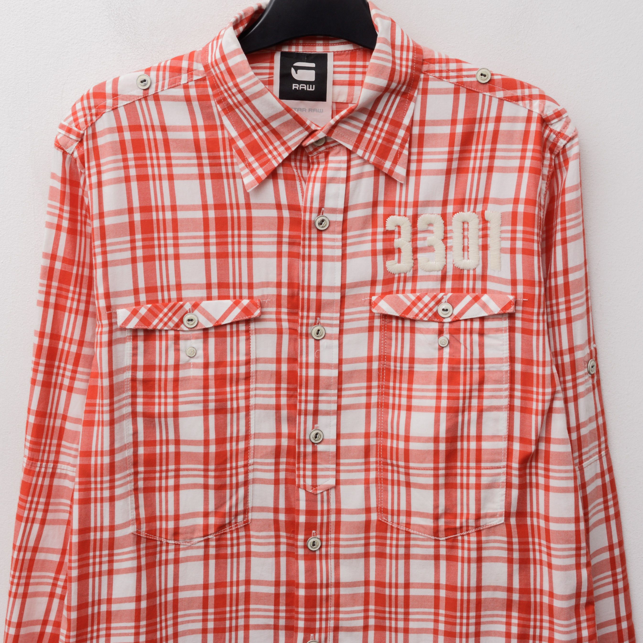 G-Star G STAR RAW Army Hs Check Shirt Casual Button Up Long Sleeve Size US L / EU 52-54 / 3 - 2 Thumbnail