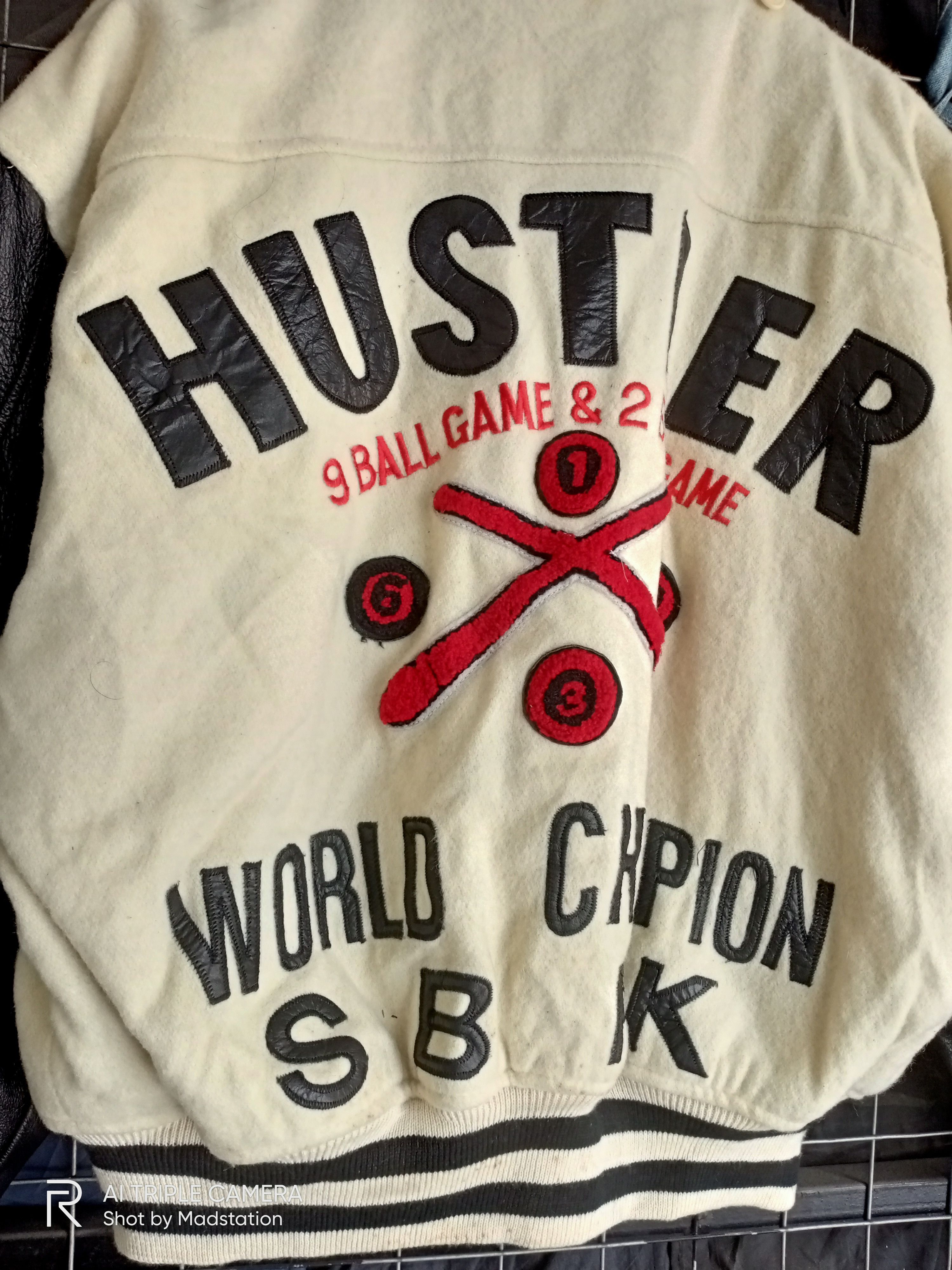 Japanese Brand HUSTLER WORLD CHAMPION VARSITY JACKET Size US L / EU 52-54 / 3 - 8 Thumbnail