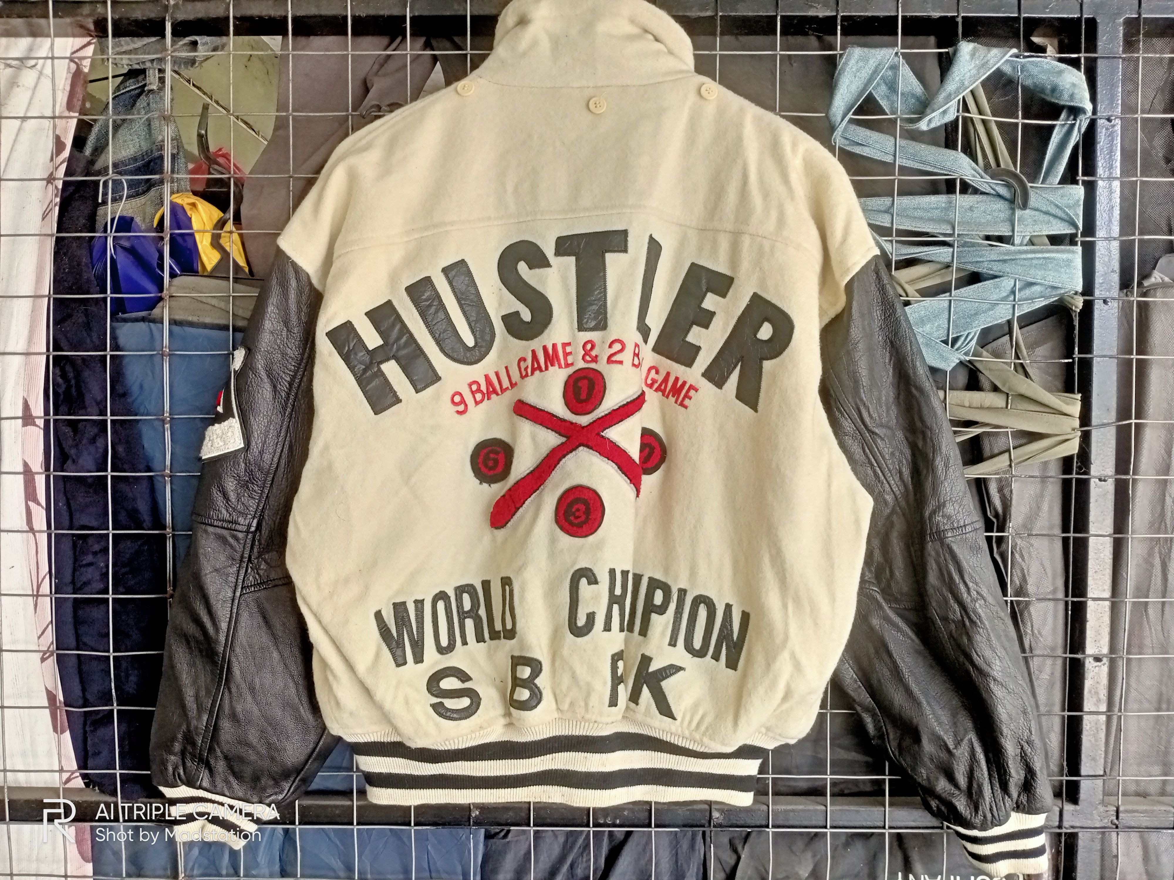 Japanese Brand HUSTLER WORLD CHAMPION VARSITY JACKET Size US L / EU 52-54 / 3 - 13 Thumbnail