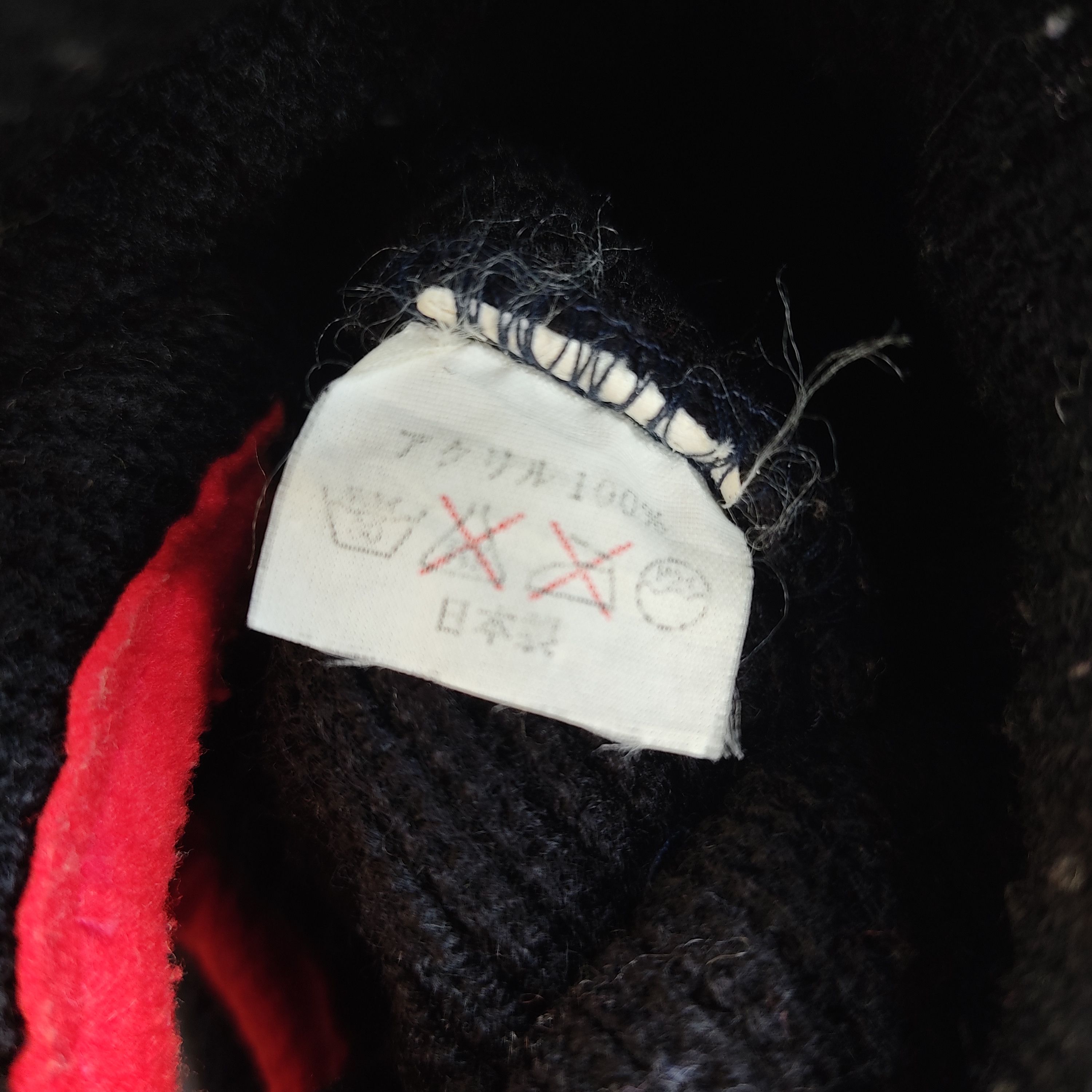 Japanese Brand Three Hole Balaclava Face Mask in Black and Red Size ONE SIZE - 6 Thumbnail