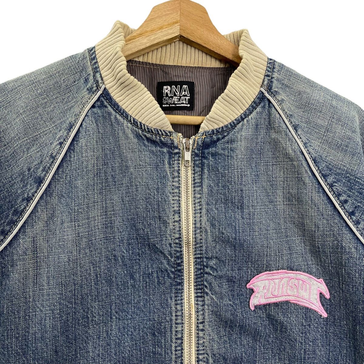 Japanese Brand RARE RNA INC THE ALTERNATIVE SYNDROME DENIM ZIPPER JACKET Size US M / EU 48-50 / 2 - 4 Thumbnail