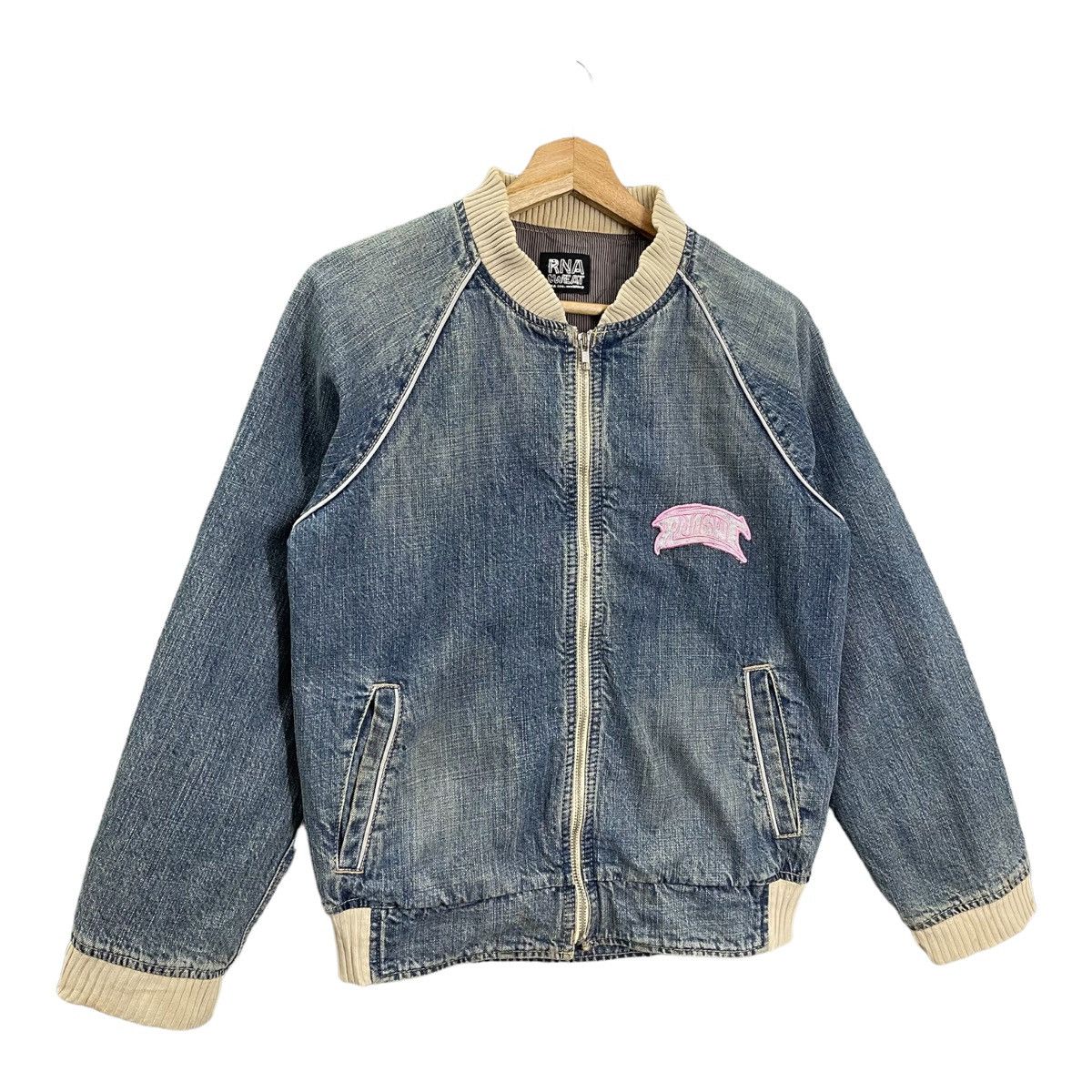 Japanese Brand RARE RNA INC THE ALTERNATIVE SYNDROME DENIM ZIPPER JACKET Size US M / EU 48-50 / 2 - 2 Thumbnail
