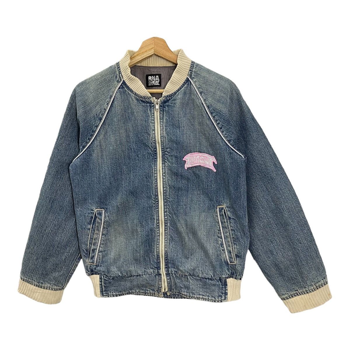 Japanese Brand RARE RNA INC THE ALTERNATIVE SYNDROME DENIM ZIPPER JACKET Size US M / EU 48-50 / 2 - 3 Thumbnail