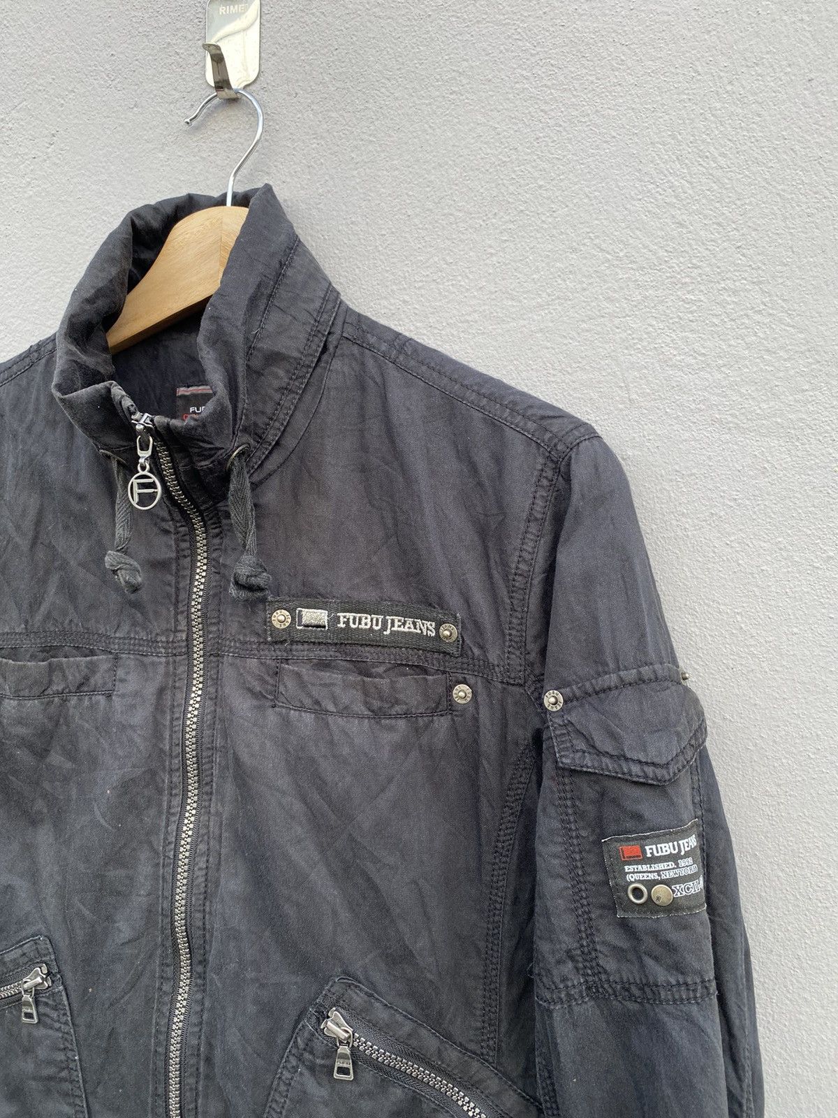 Fubu 💥FUBU JEANS Multipockets Faded Style Jacket Size L / US 10 / IT 46 - 4 Thumbnail