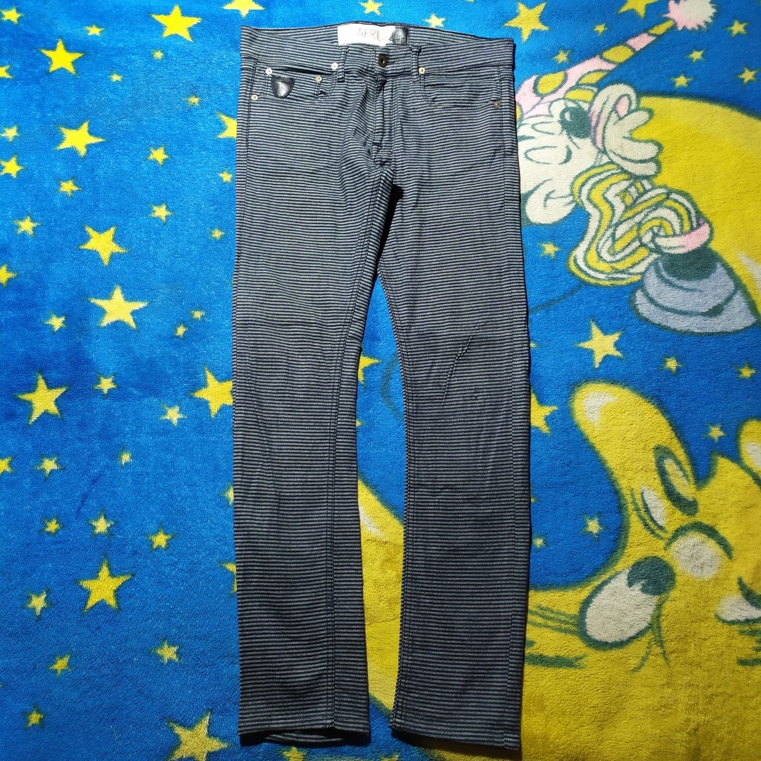 April 77 Joey Power White Stripe Jeans