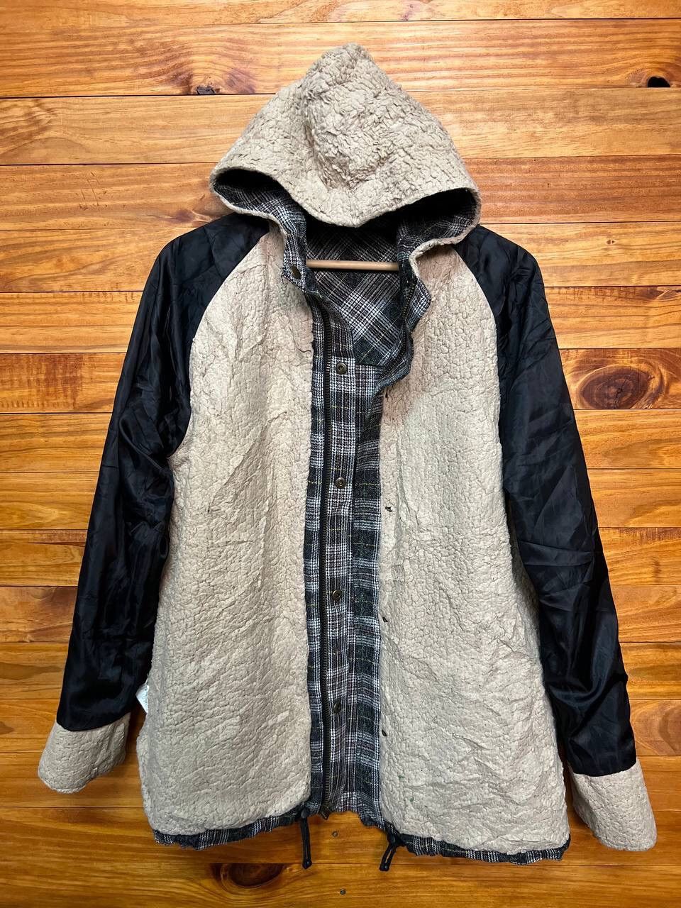 Japanese Brand NANEA COMPANY WOOL PLAID HOODIE JACKET Size US S / EU 44-46 / 1 - 12 Thumbnail