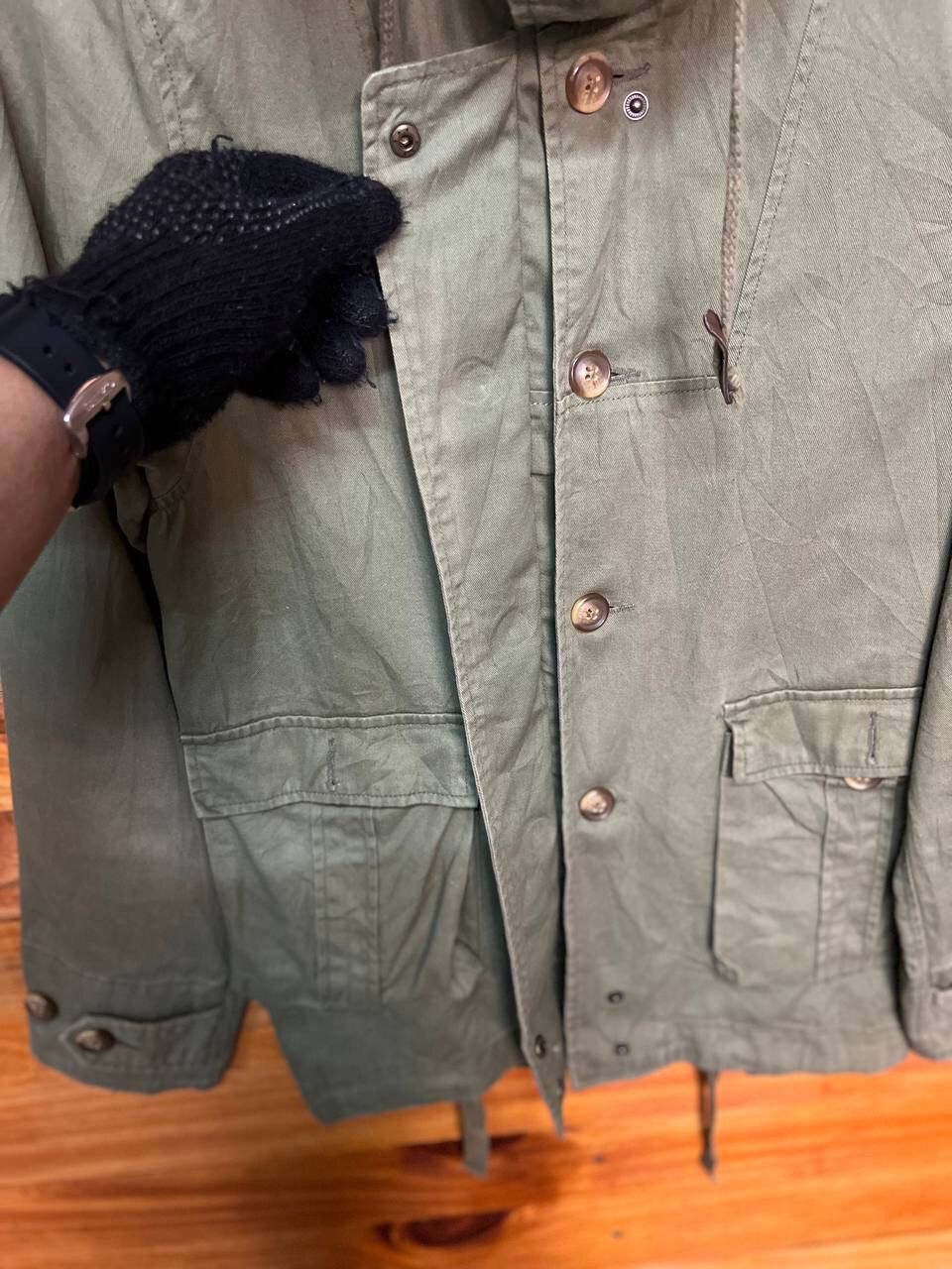 Japanese Brand COEN ARMY GREEN HOODIE JACKET Size US S / EU 44-46 / 1 - 7 Thumbnail