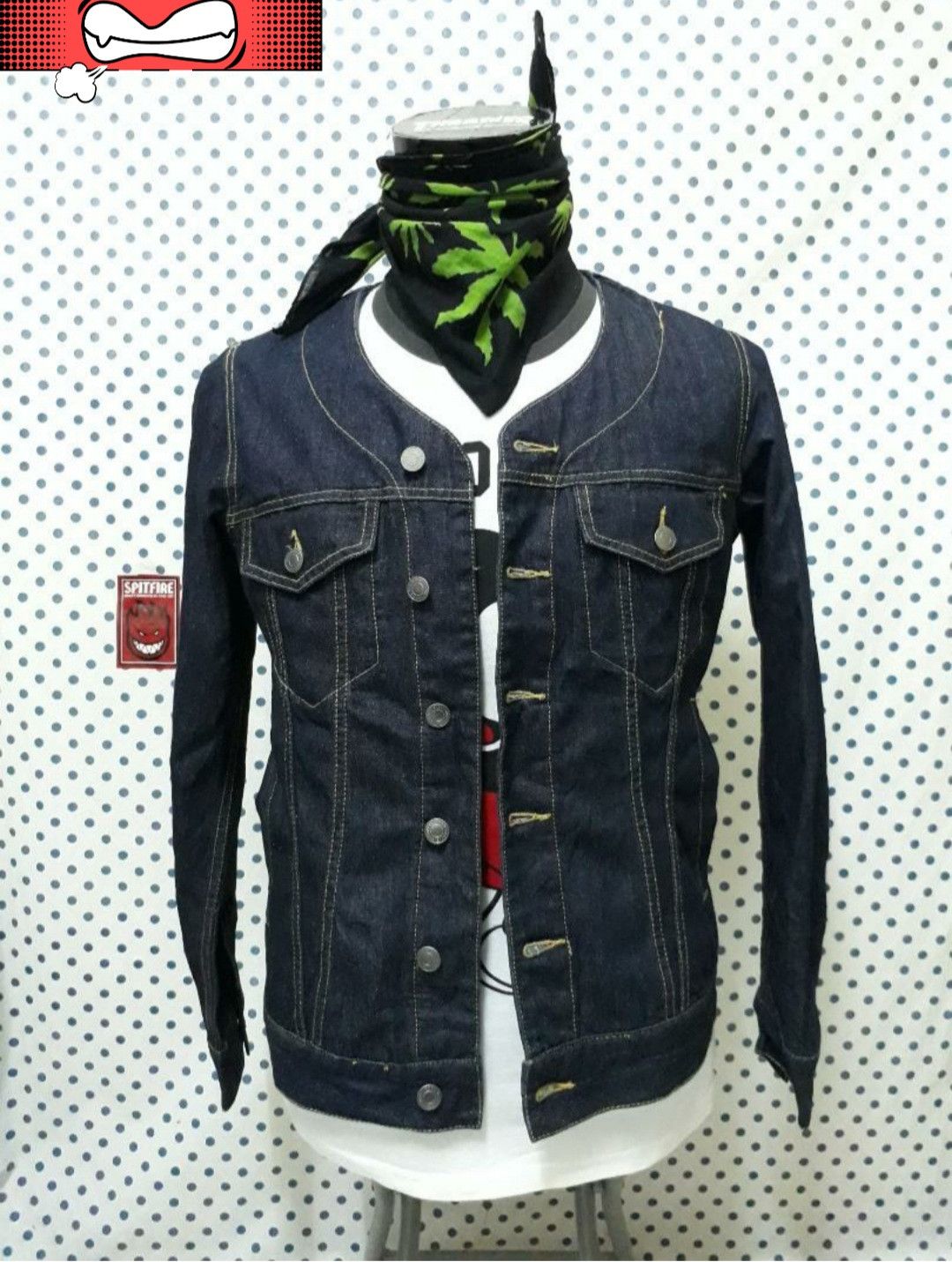 PPFM Jungle storm navy blue colour denim jacket Size US M / EU 48-50 / 2 - 6 Thumbnail