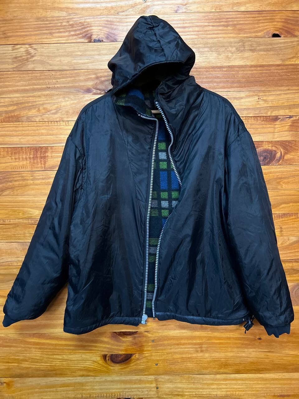 Japanese Brand BY CHIEMSEE WOOL PLAID HOODIE JACKET Size US S / EU 44-46 / 1 - 9 Thumbnail