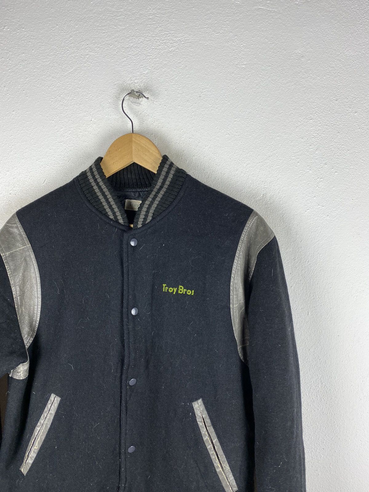Japanese Brand Vintage “California” Troy Bros’ Varsity Jacket Wool Leather Size US S / EU 44-46 / 1 - 4 Thumbnail