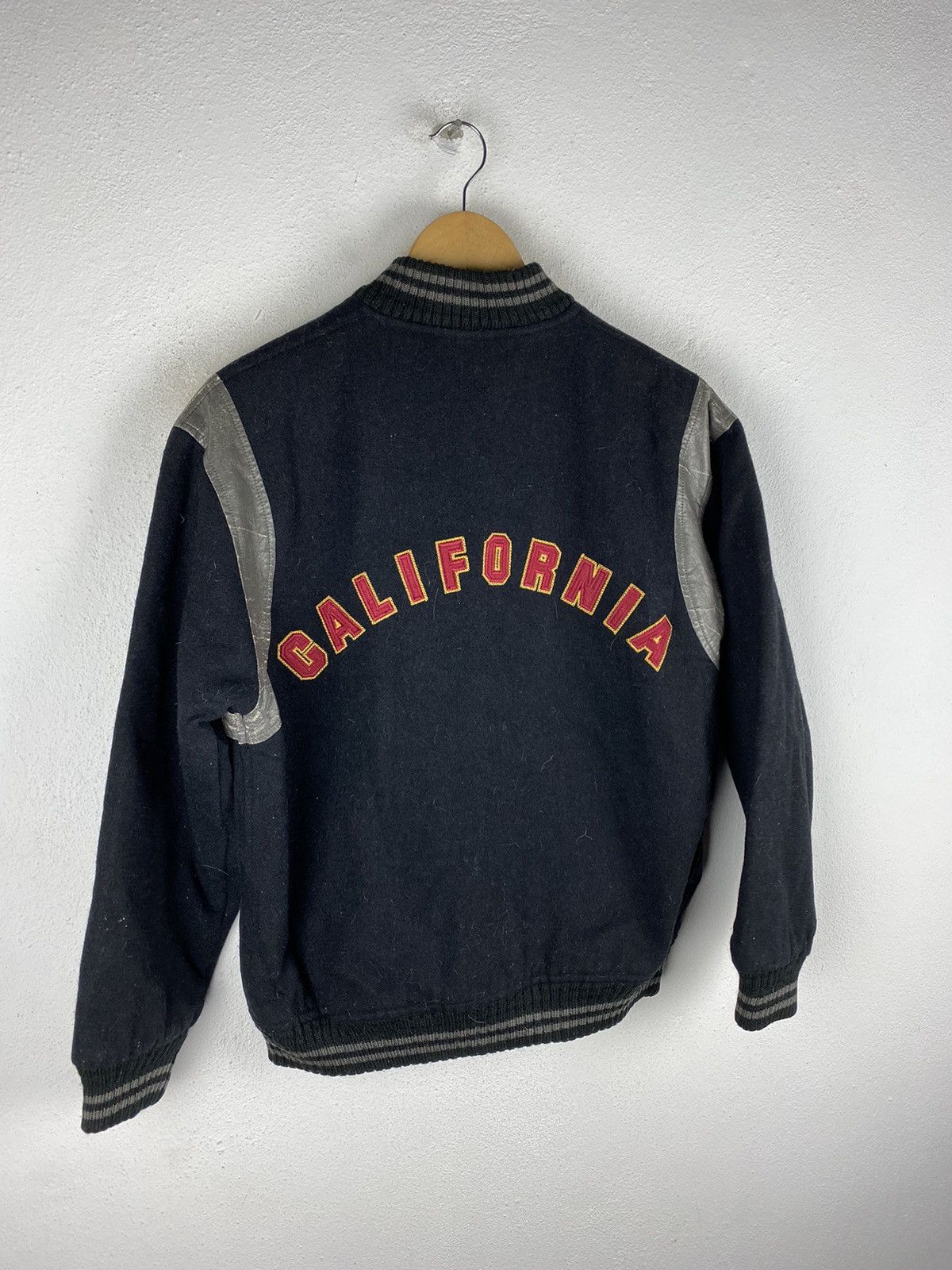 Japanese Brand Vintage “California” Troy Bros’ Varsity Jacket Wool Leather Size US S / EU 44-46 / 1 - 3 Thumbnail