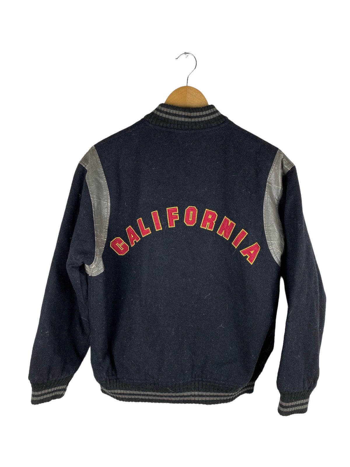 Japanese Brand Vintage “California” Troy Bros’ Varsity Jacket Wool Leather Size US S / EU 44-46 / 1 - 1 Thumbnail