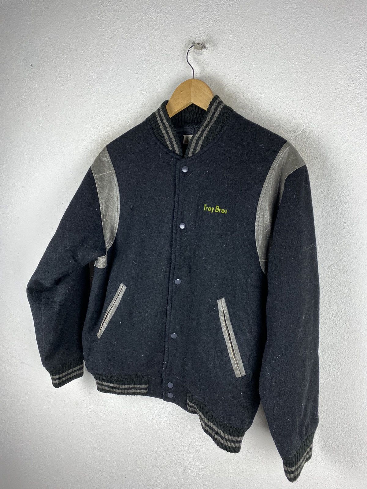 Japanese Brand Vintage “California” Troy Bros’ Varsity Jacket Wool Leather Size US S / EU 44-46 / 1 - 6 Thumbnail