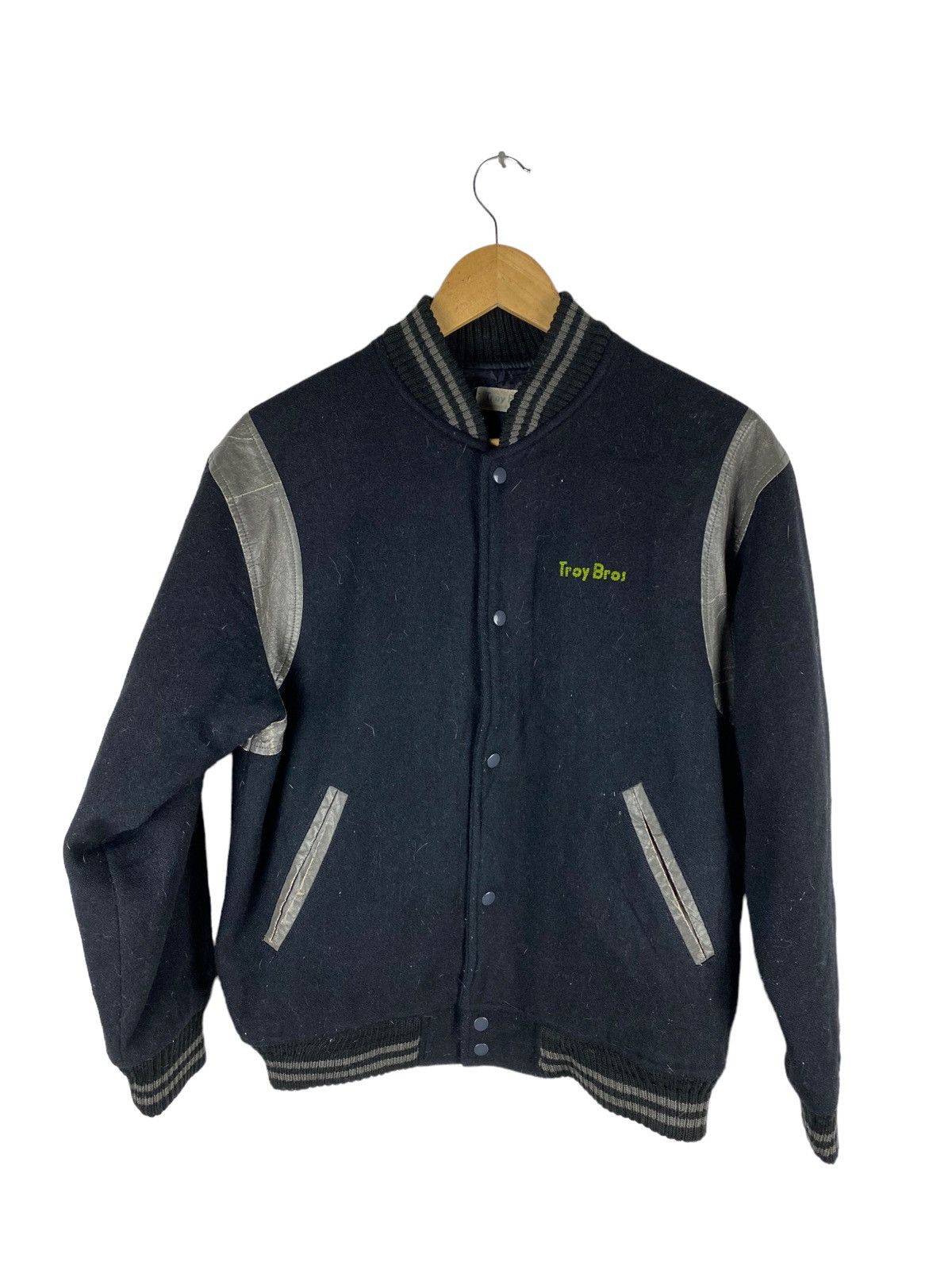 Japanese Brand Vintage “California” Troy Bros’ Varsity Jacket Wool Leather Size US S / EU 44-46 / 1 - 2 Thumbnail