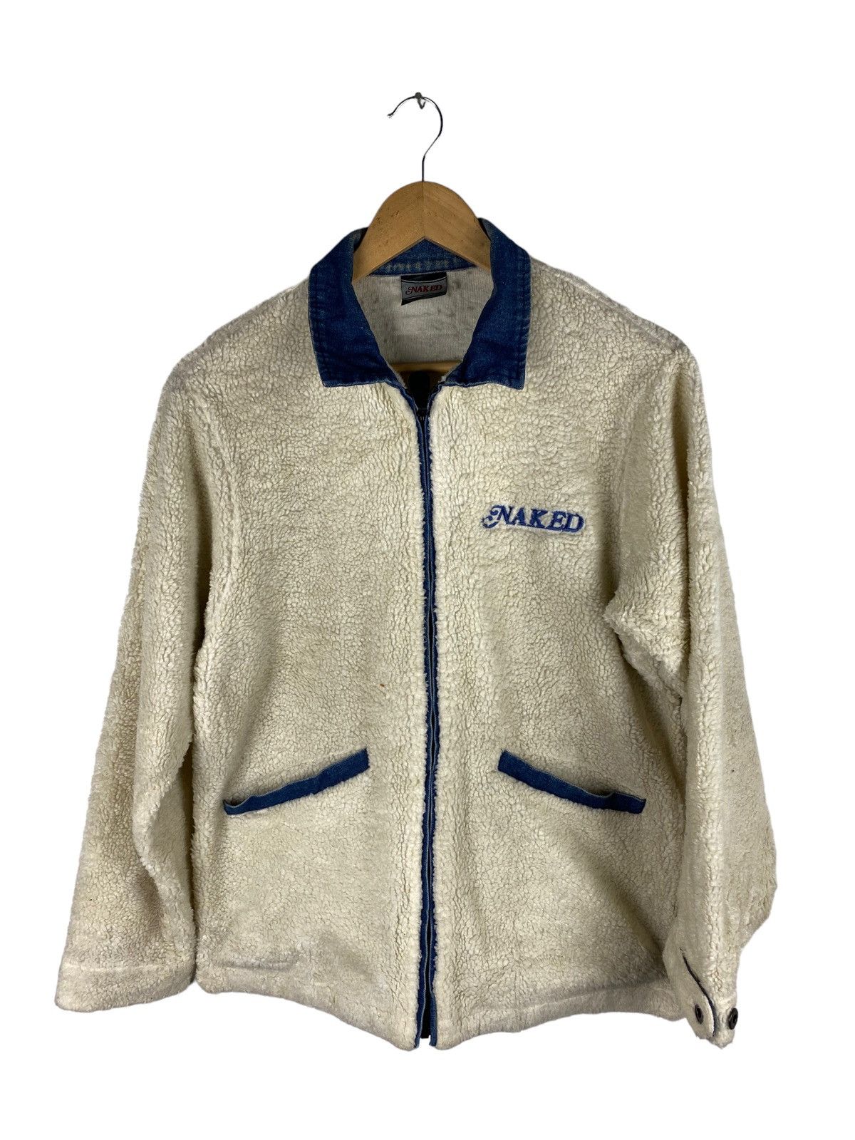 Naked & Famous Naked Japan Sherpa Fleece Jacket with Denim Collar Outerwear Size US M / EU 48-50 / 2 - 1 Thumbnail