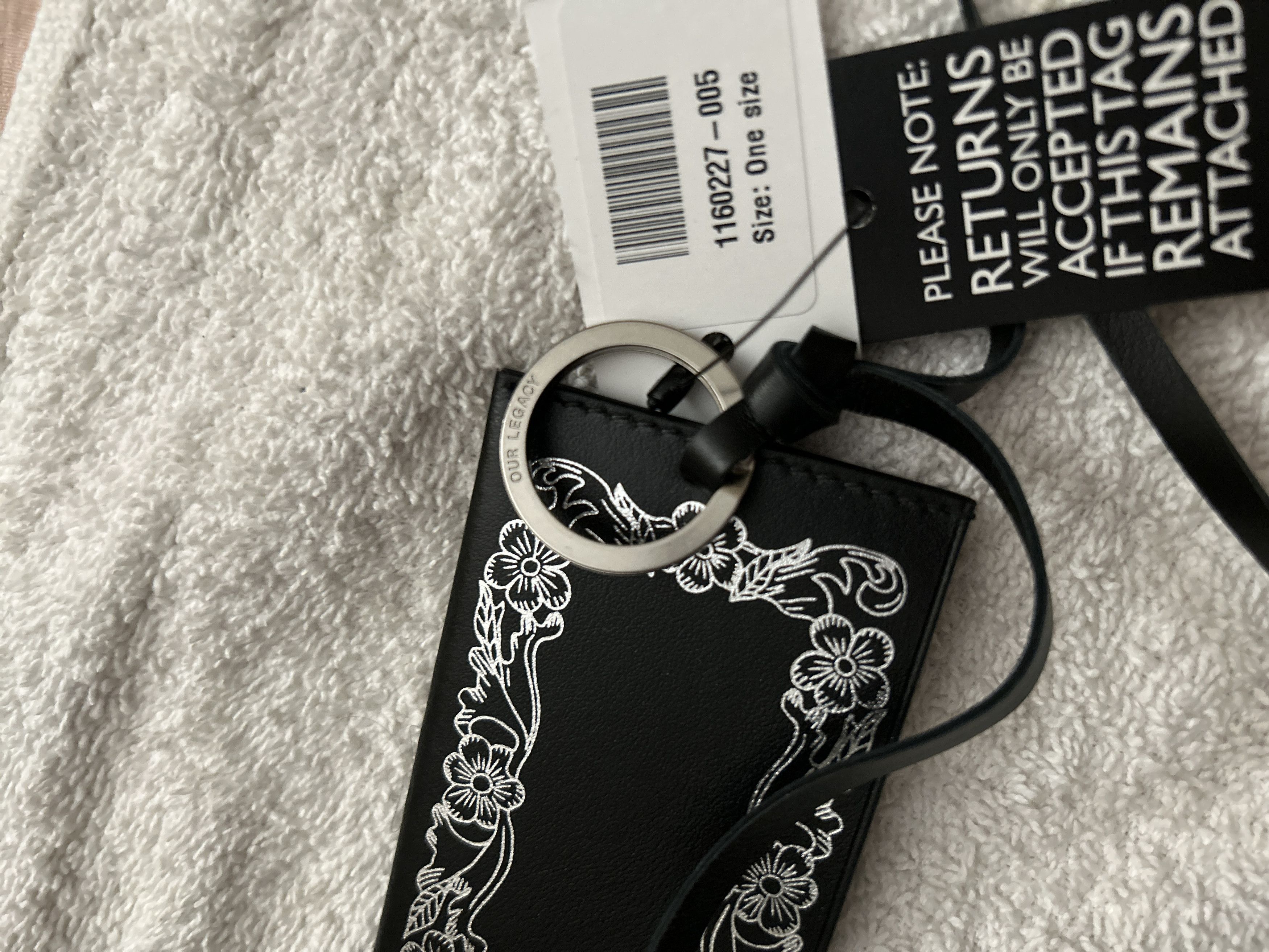 Our Legacy floral access cardholder wallet lanyard black print flower Size ONE SIZE - 4 Thumbnail