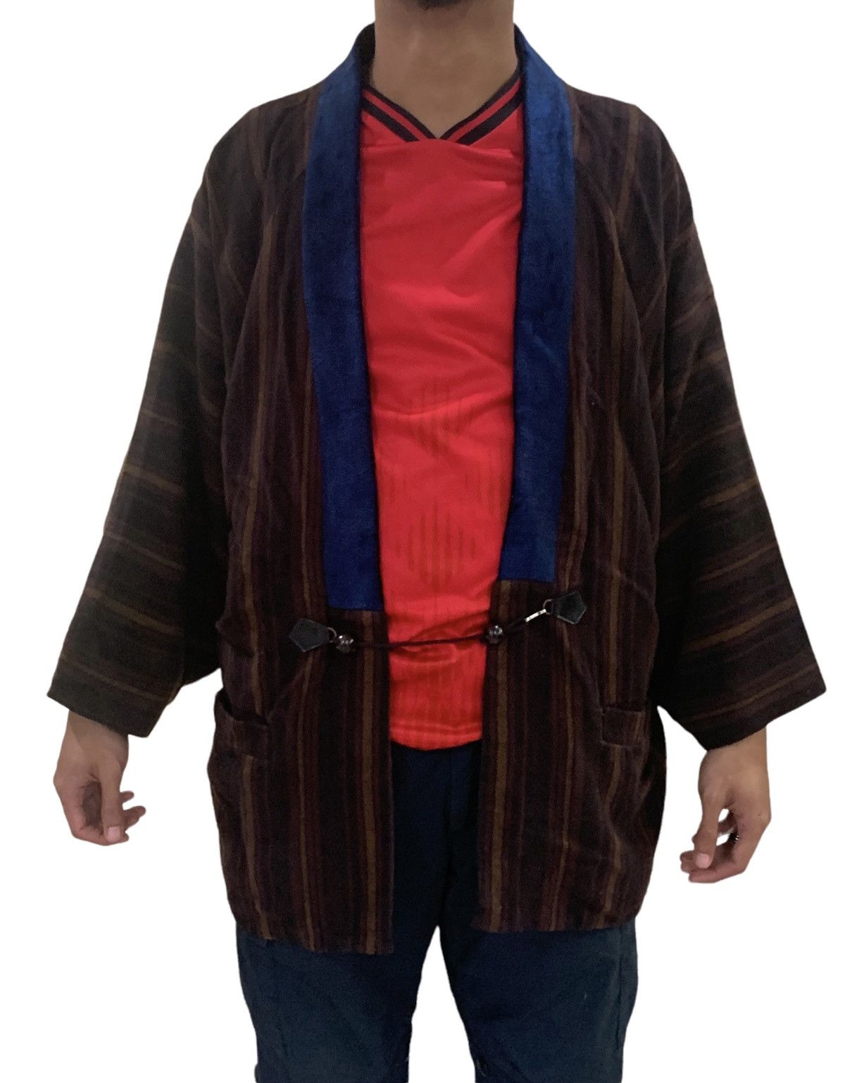 Japanese Brand Vintage Kimono Handmade Noragi Wool Jacket Size US M / EU 48-50 / 2 - 2 Thumbnail