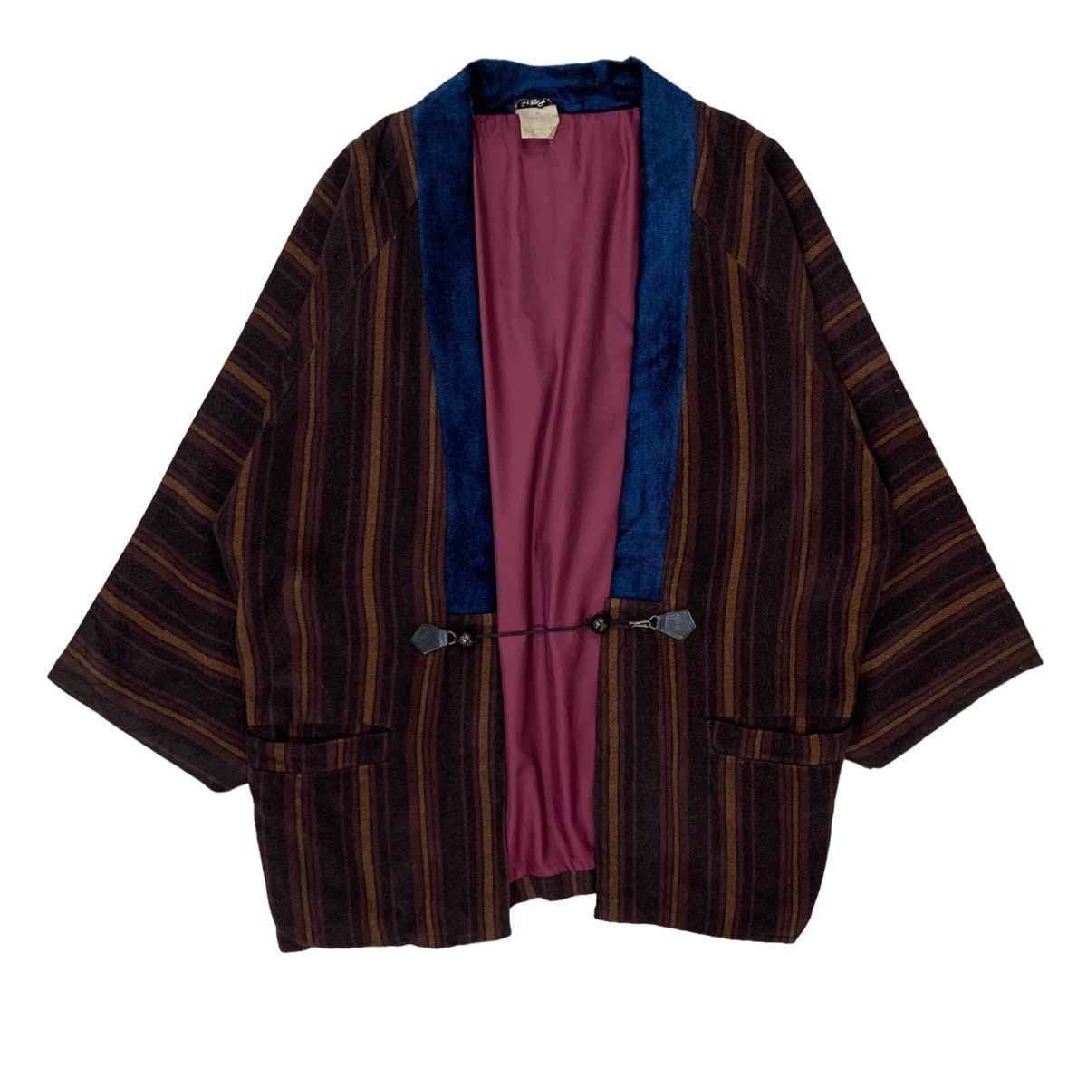 Japanese Brand Vintage Kimono Handmade Noragi Wool Jacket Size US M / EU 48-50 / 2 - 1 Thumbnail