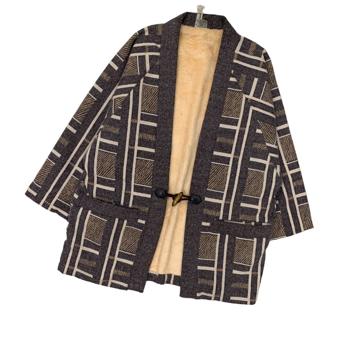 Japanese Brand 🇯🇵Japanese Traditional Kimono Wool Jacket Size US M / EU 48-50 / 2 - 6 Thumbnail
