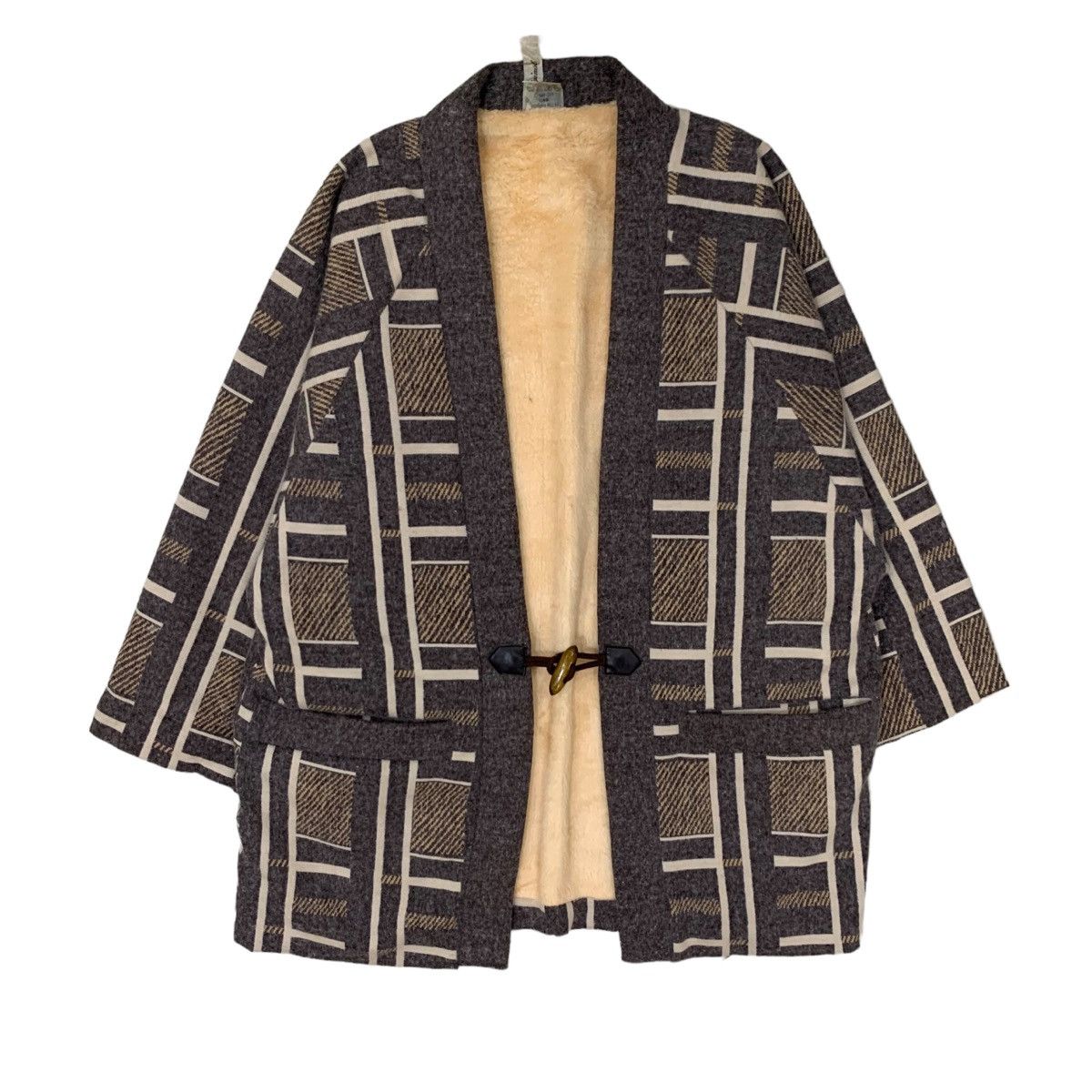 Japanese Brand 🇯🇵Japanese Traditional Kimono Wool Jacket Size US M / EU 48-50 / 2 - 1 Thumbnail