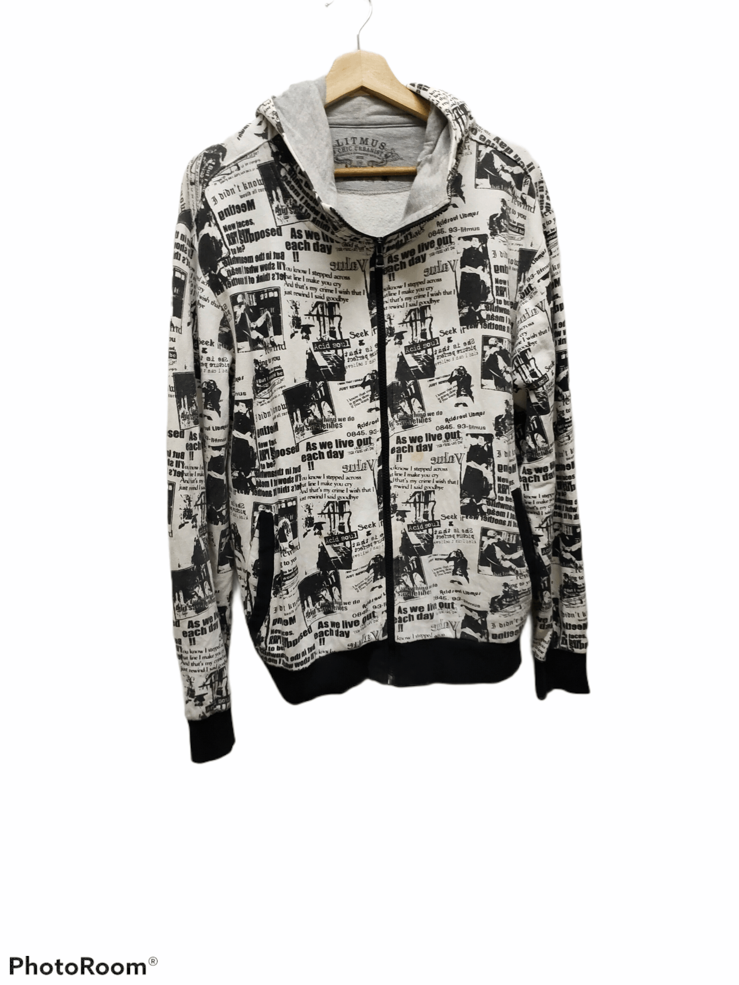 Japanese Brand Punk 🔥litmus over print newspaper punk rock Size US L / EU 52-54 / 3 - 1 Thumbnail