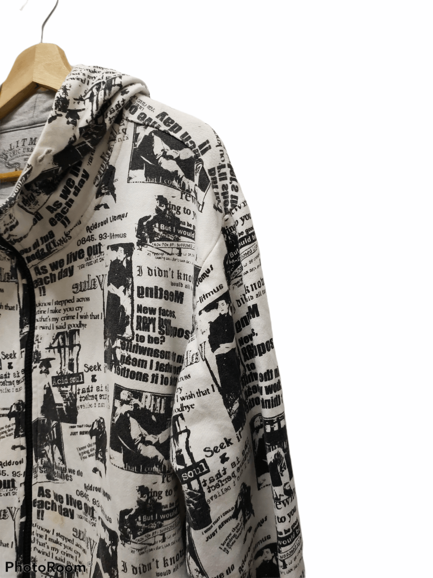 Japanese Brand Punk 🔥litmus over print newspaper punk rock Size US L / EU 52-54 / 3 - 4 Thumbnail