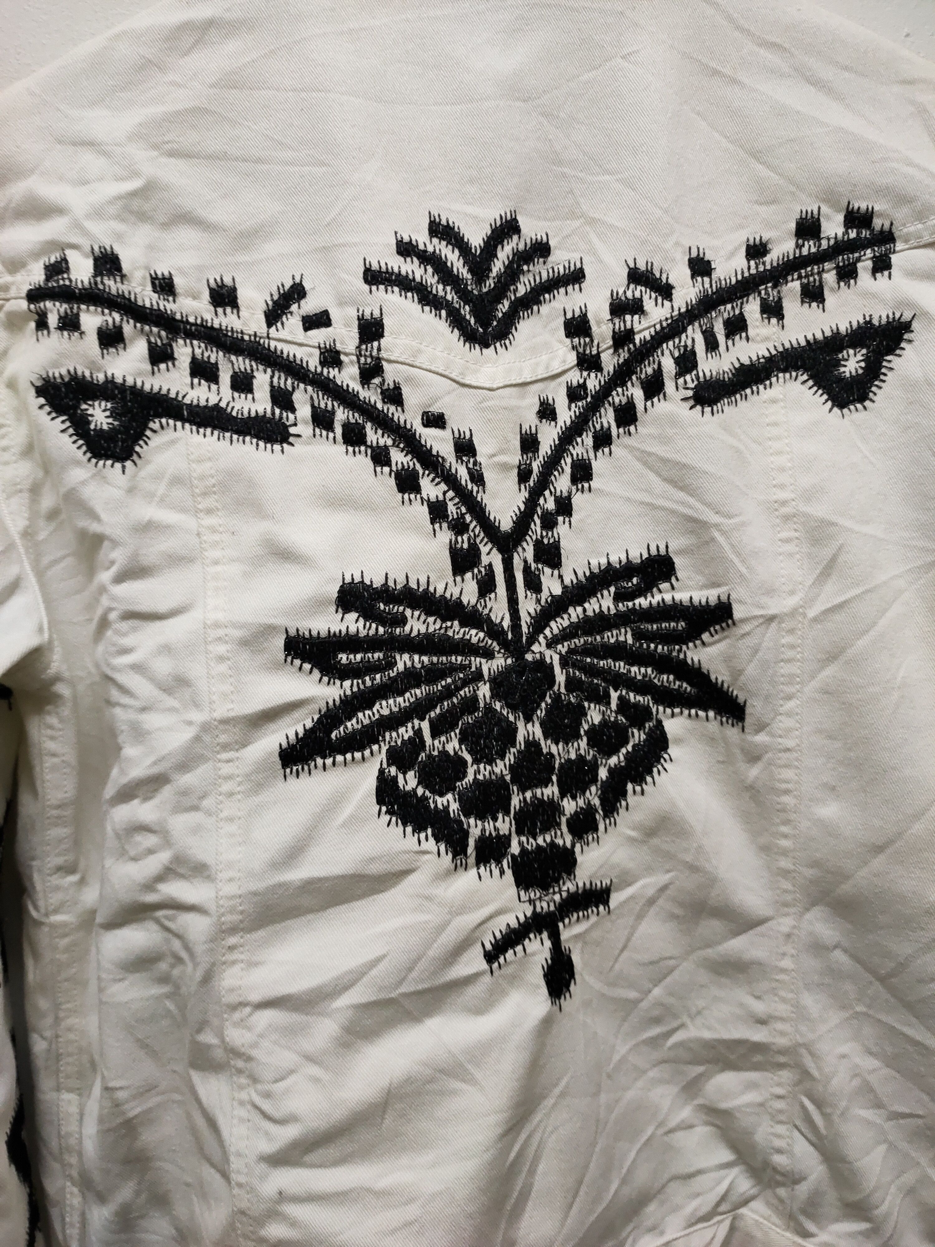 Vintage Chicos jacket jeans denim Western embroidered sleeve Size US M / EU 48-50 / 2 - 8 Thumbnail