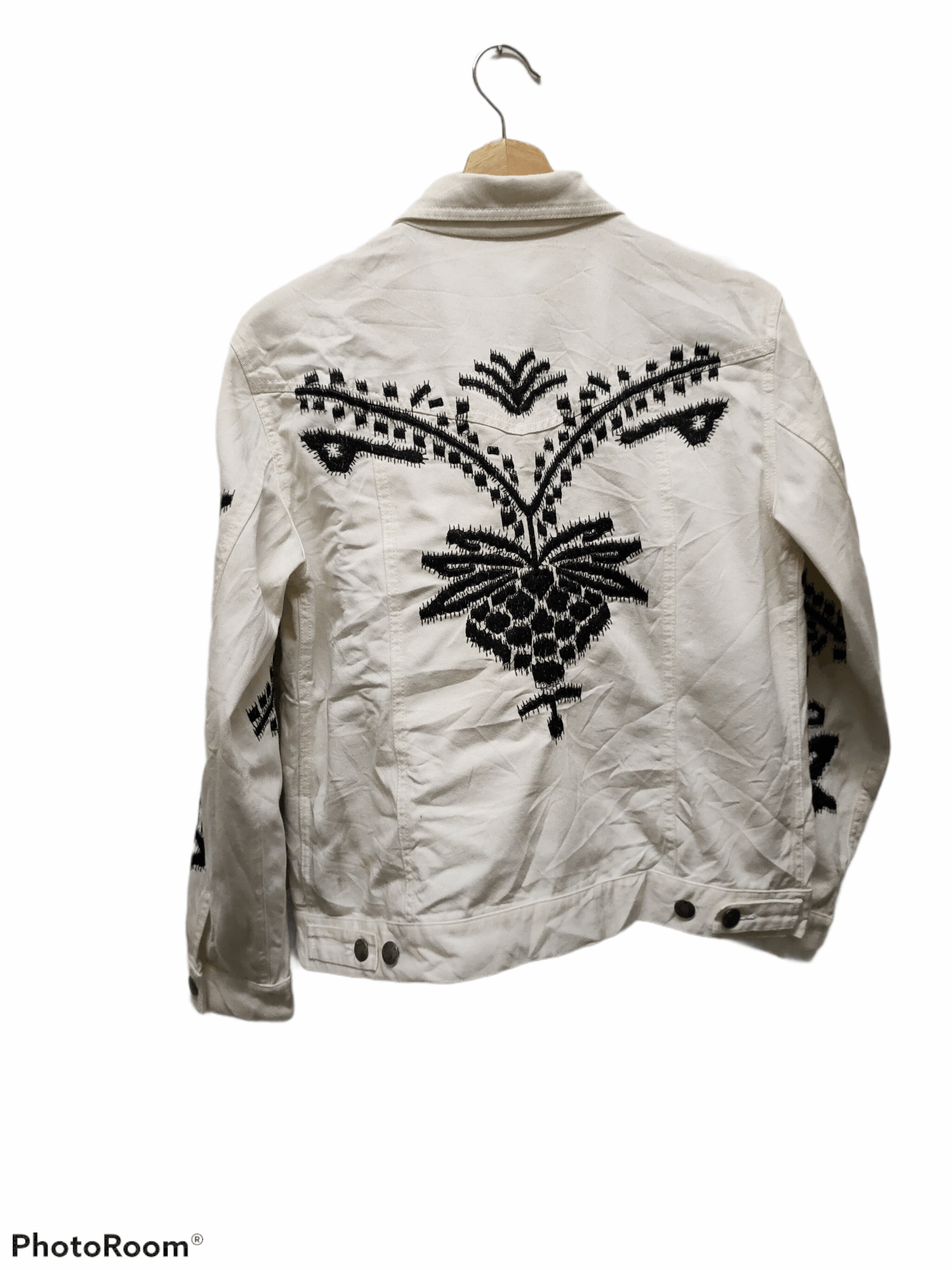 Vintage Chicos jacket jeans denim Western embroidered sleeve Size US M / EU 48-50 / 2 - 2 Thumbnail