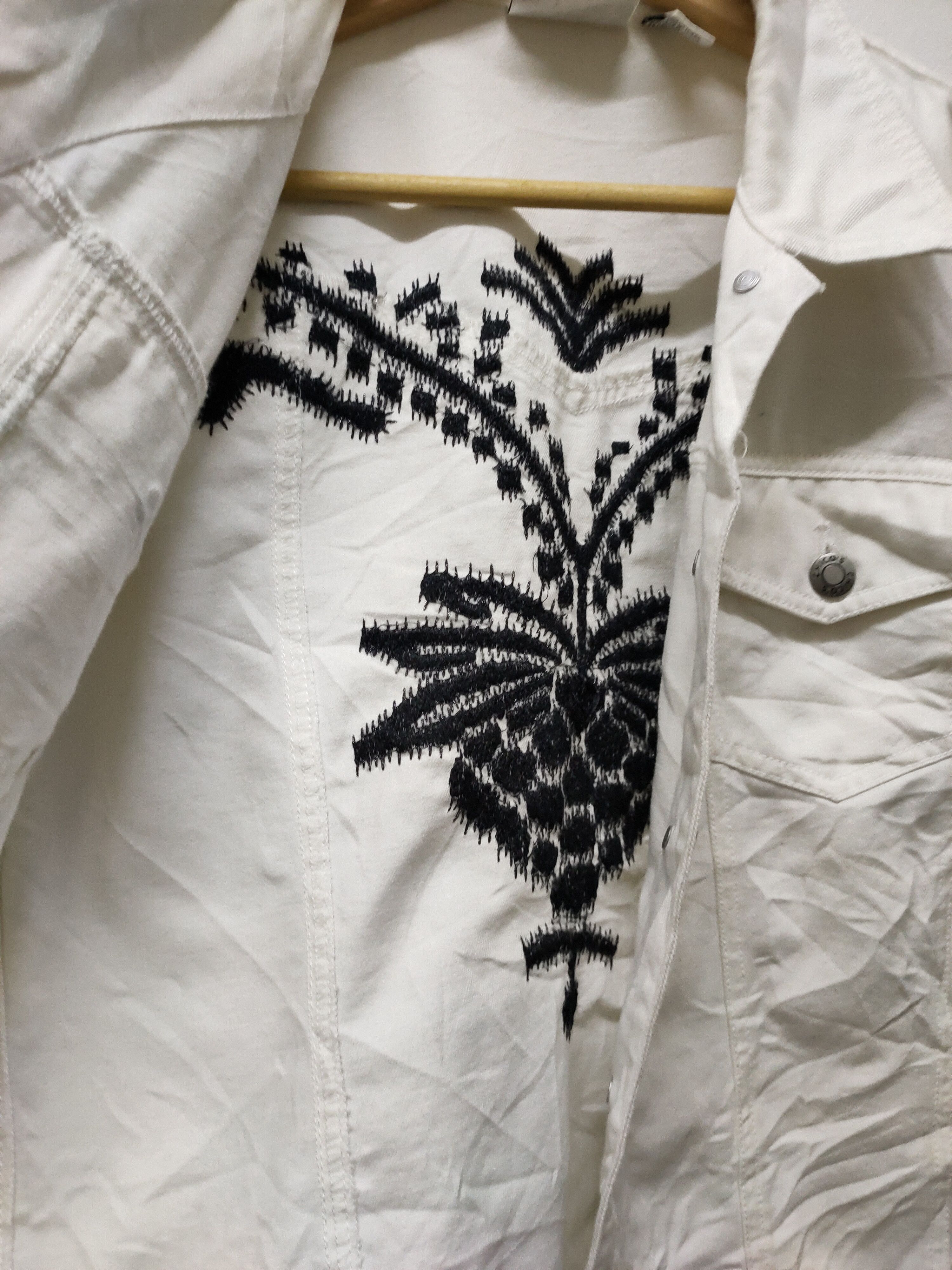 Chicos jacket jeans denim Western embroidered sleeve