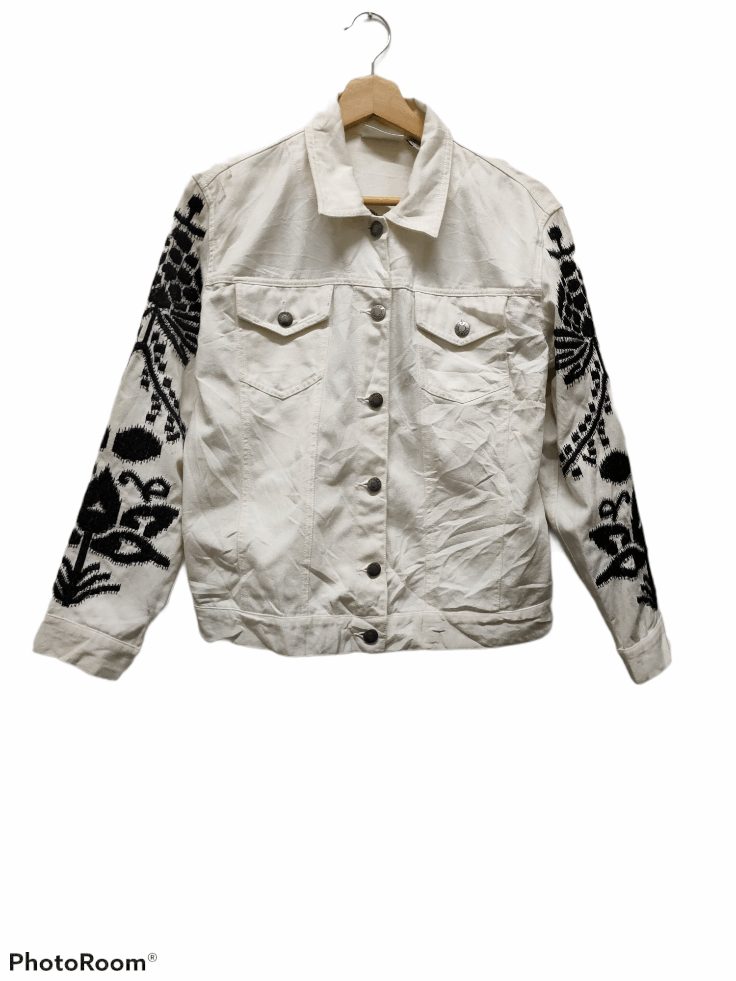 Vintage Chicos jacket jeans denim Western embroidered sleeve Size US M / EU 48-50 / 2 - 1 Thumbnail