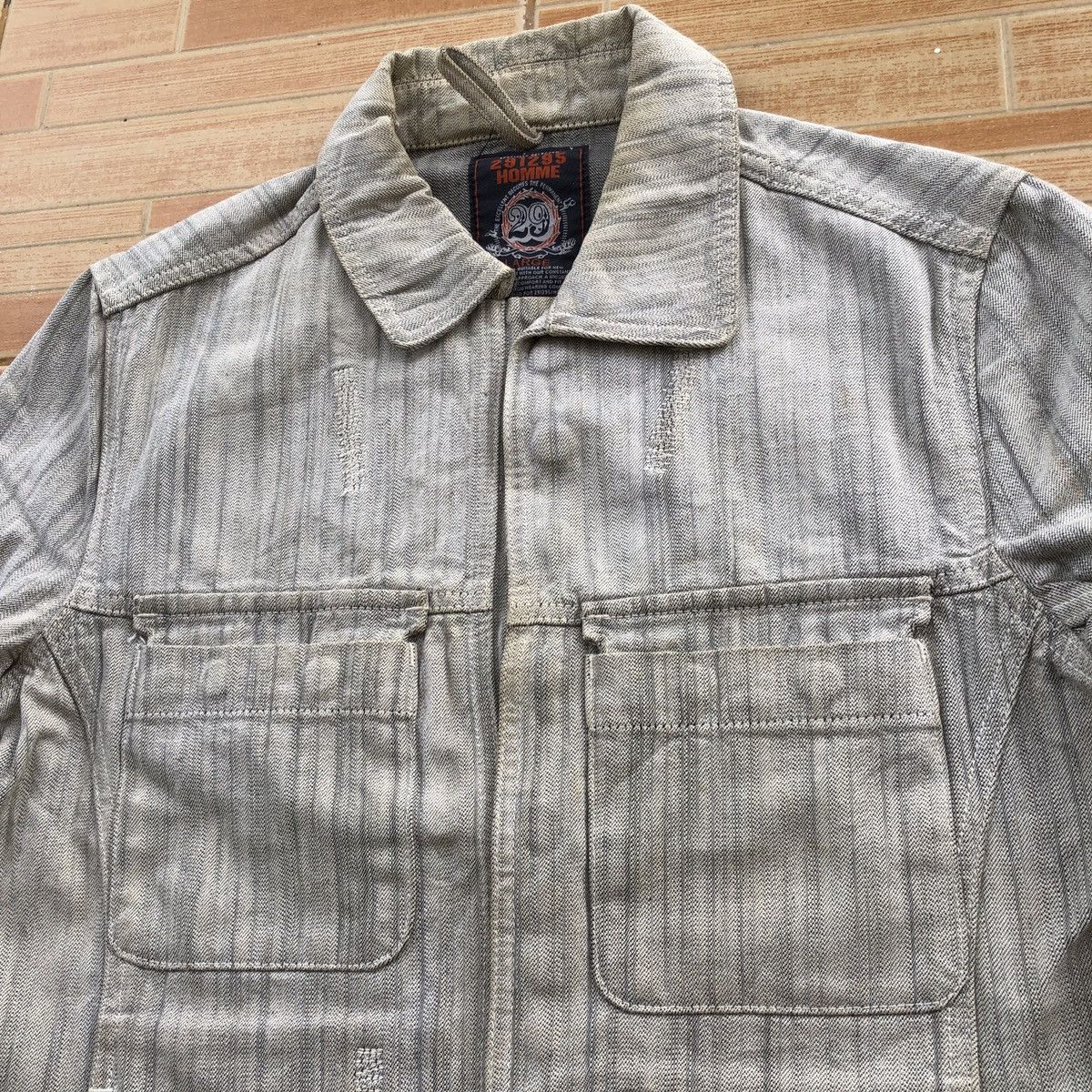 Japanese Brand 🔥 291295 Homme Japan Denim Trucker Jacket Size US L / EU 52-54 / 3 - 5 Thumbnail