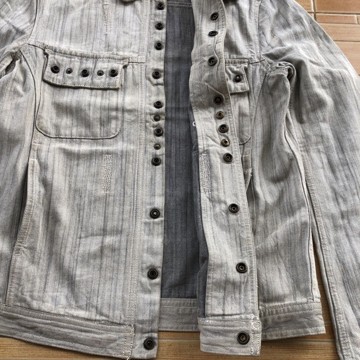 Japanese Brand 🔥 291295 Homme Japan Denim Trucker Jacket Size US L / EU 52-54 / 3 - 4 Thumbnail