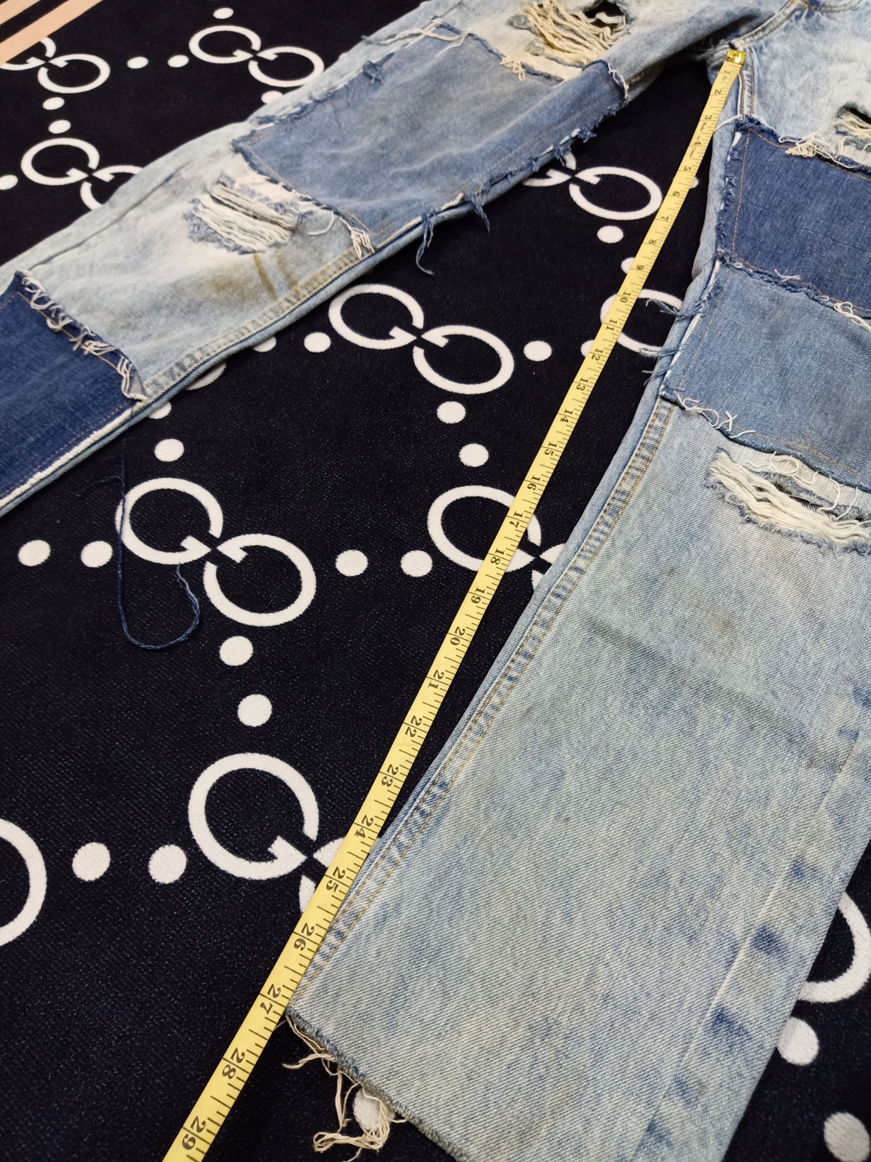 Bershka BERSHKA Distressed Patches Denim Jeans Pant Size US 32 / EU 48 - 11 Thumbnail