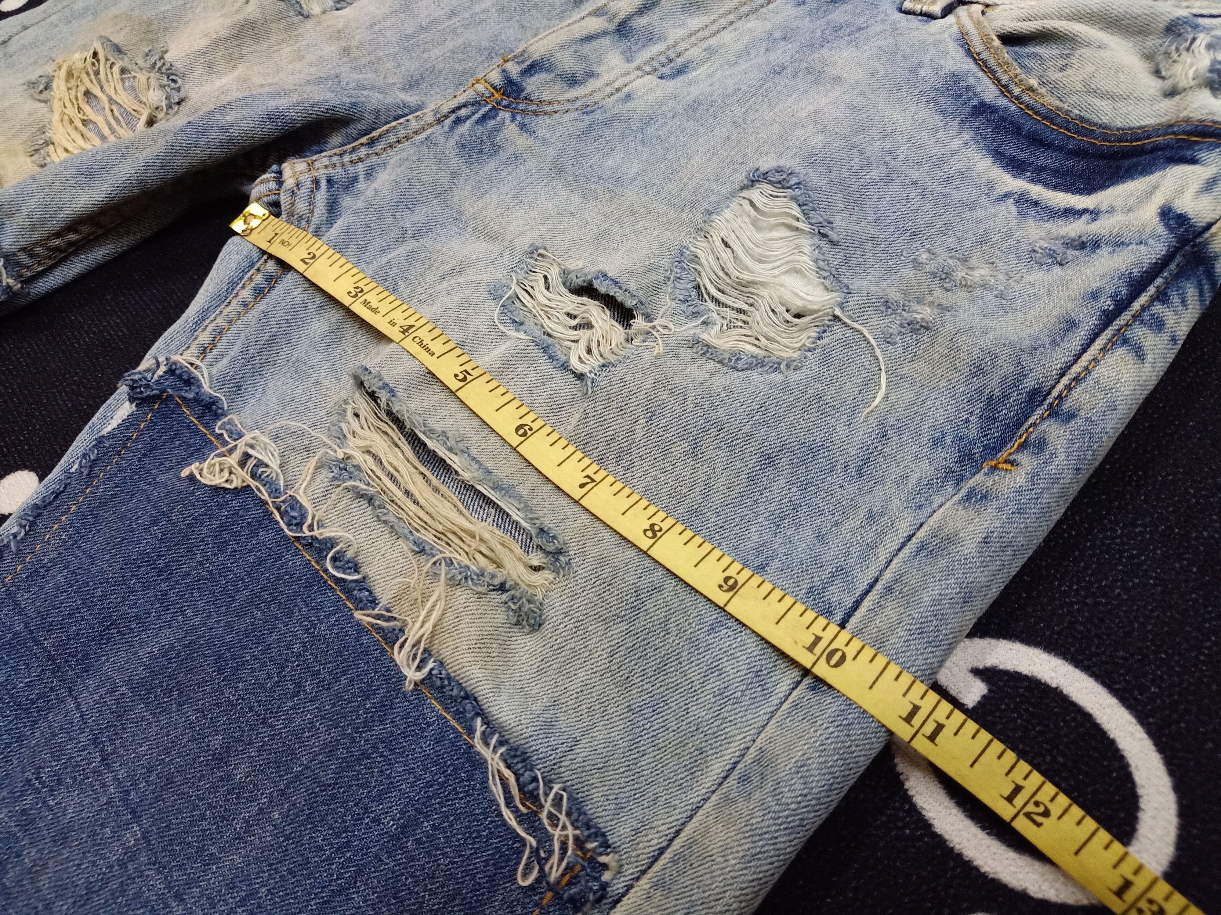Bershka BERSHKA Distressed Patches Denim Jeans Pant Size US 32 / EU 48 - 12 Thumbnail