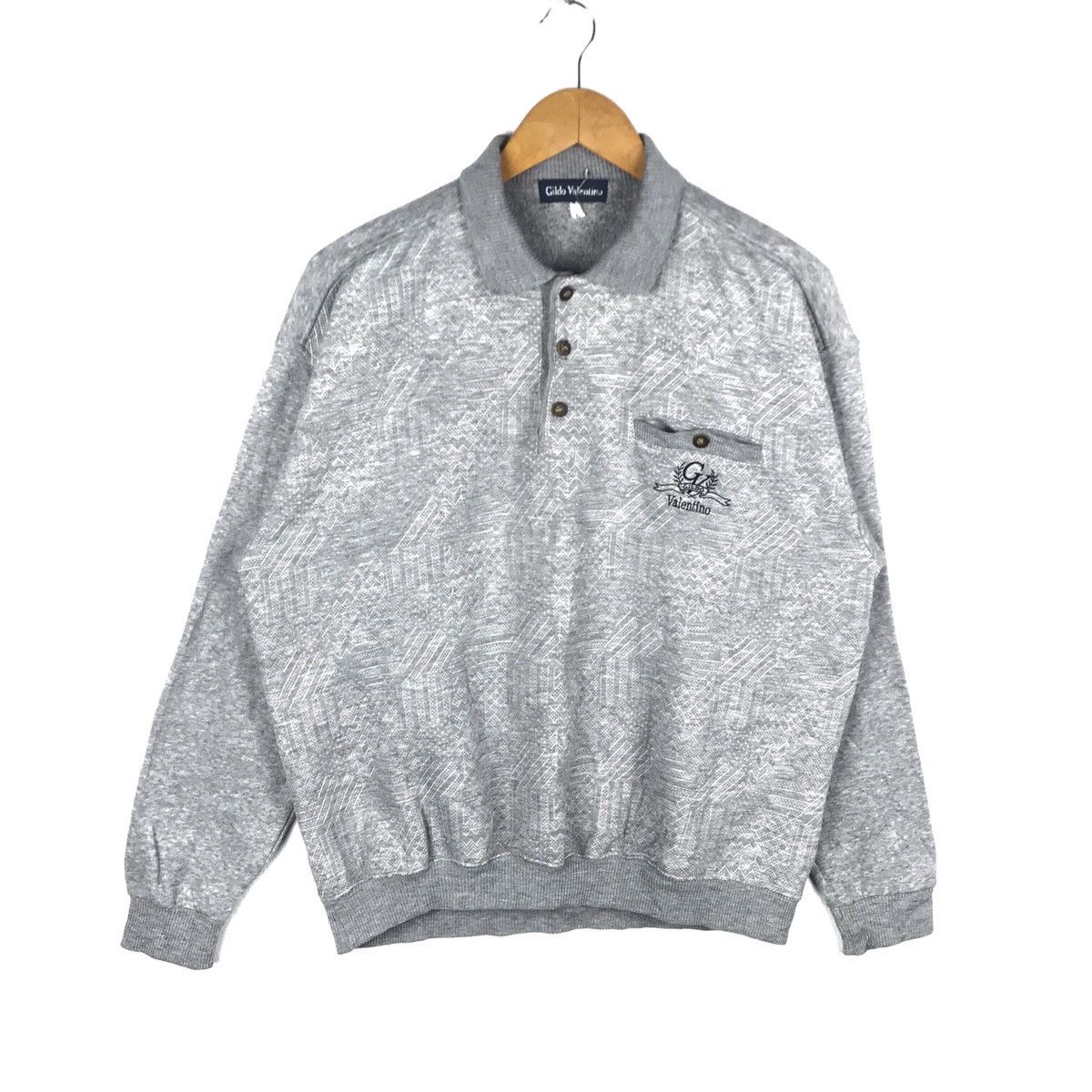 Designer × Valentino × Vintage Vintage Gildo Valentino Polos Sweatshirt Sweater Fashion Size US L / EU 52-54 / 3 - 1 Thumbnail